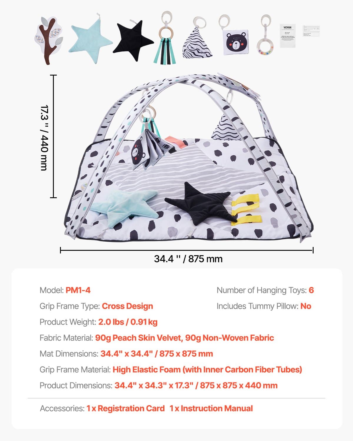 Baby Play Gym Mat Tummy Time Activity image 12