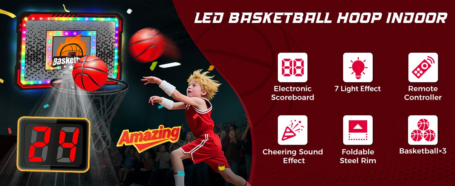 Basketball Hoop Indoor Light Up Basketball Hoops image 8
