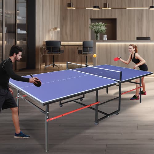 8ft Mid-Size Table Tennis Table Foldable image 8