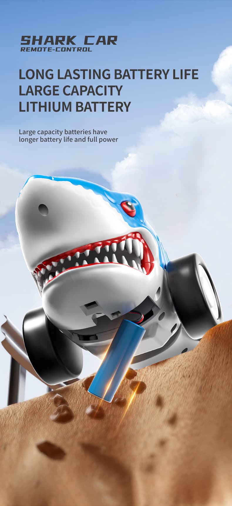 Remote Control Shark - Blue - Single image 11