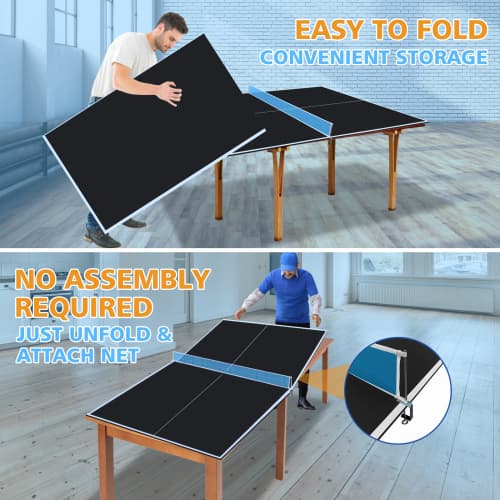 7 X4ft Black Mid-Size Ping Pong Conversion image 6