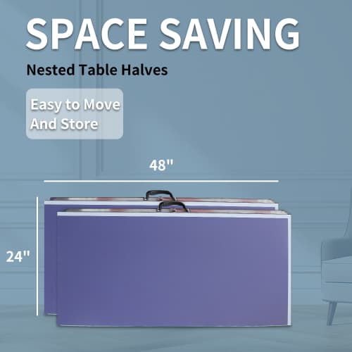 8ft Mid-Size Table Tennis Table Foldable image 8