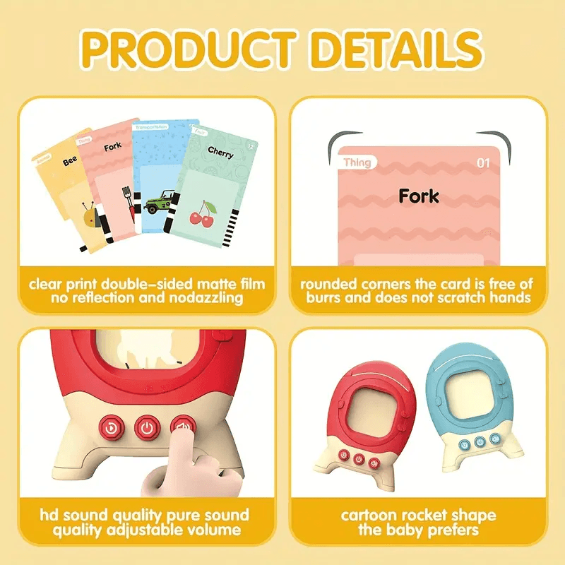 Toddler Toys Talking Flash Cards For 1 image 4