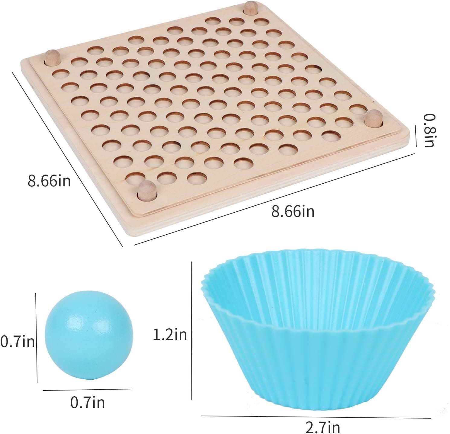 Wooden Peg Board Beads Game, Learning Montessori image 7