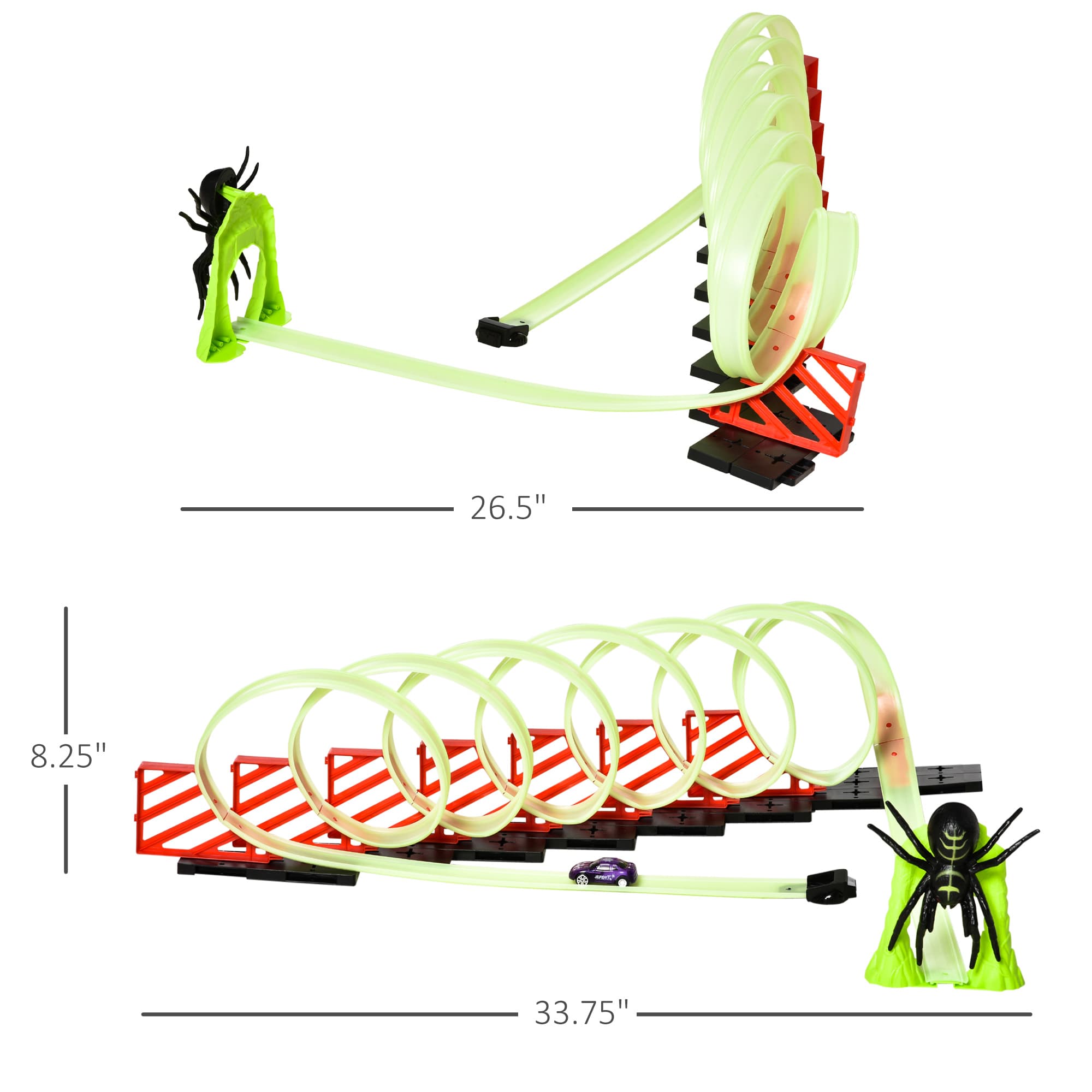 Track Builder Loop Kit Criss-Cross Glowing Race image 3