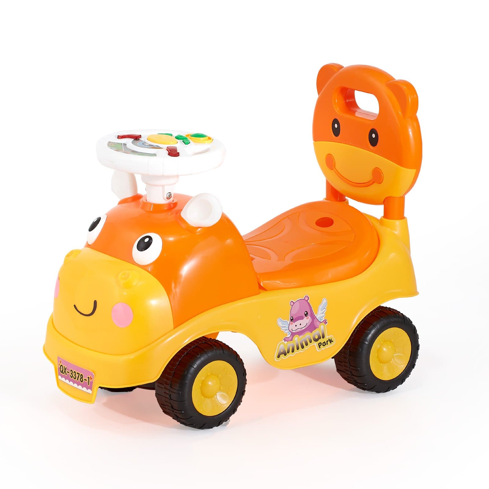 Ride On Toddler Push Car, Push Car For Toddler 19 To 36 Months, Kids Ride On Toy With Horn & Music, 48.5 Lbs Load Capacity, Under-seat Storage, Foot-to-Floor Walker For Toddlers Boys Girls