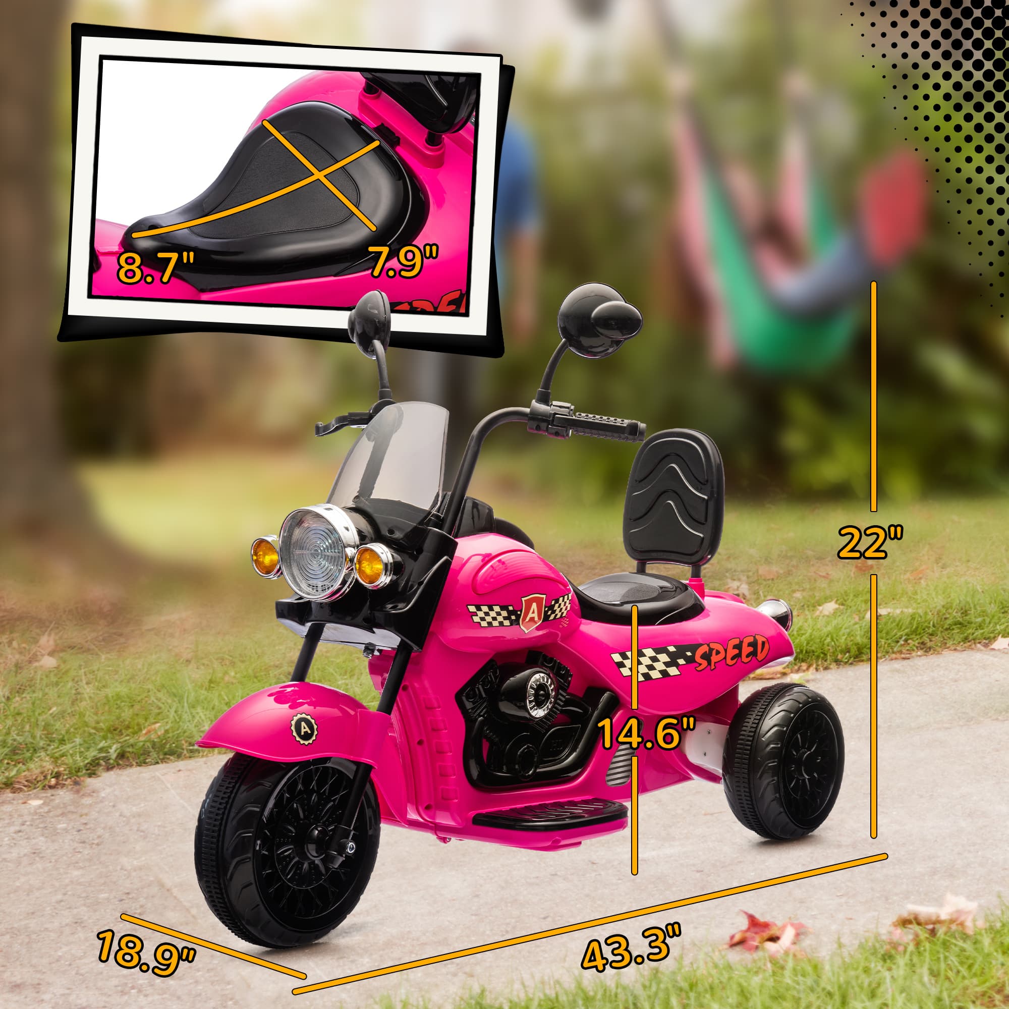 6V 3 Wheel Electric Motorcycle for Kids image 3