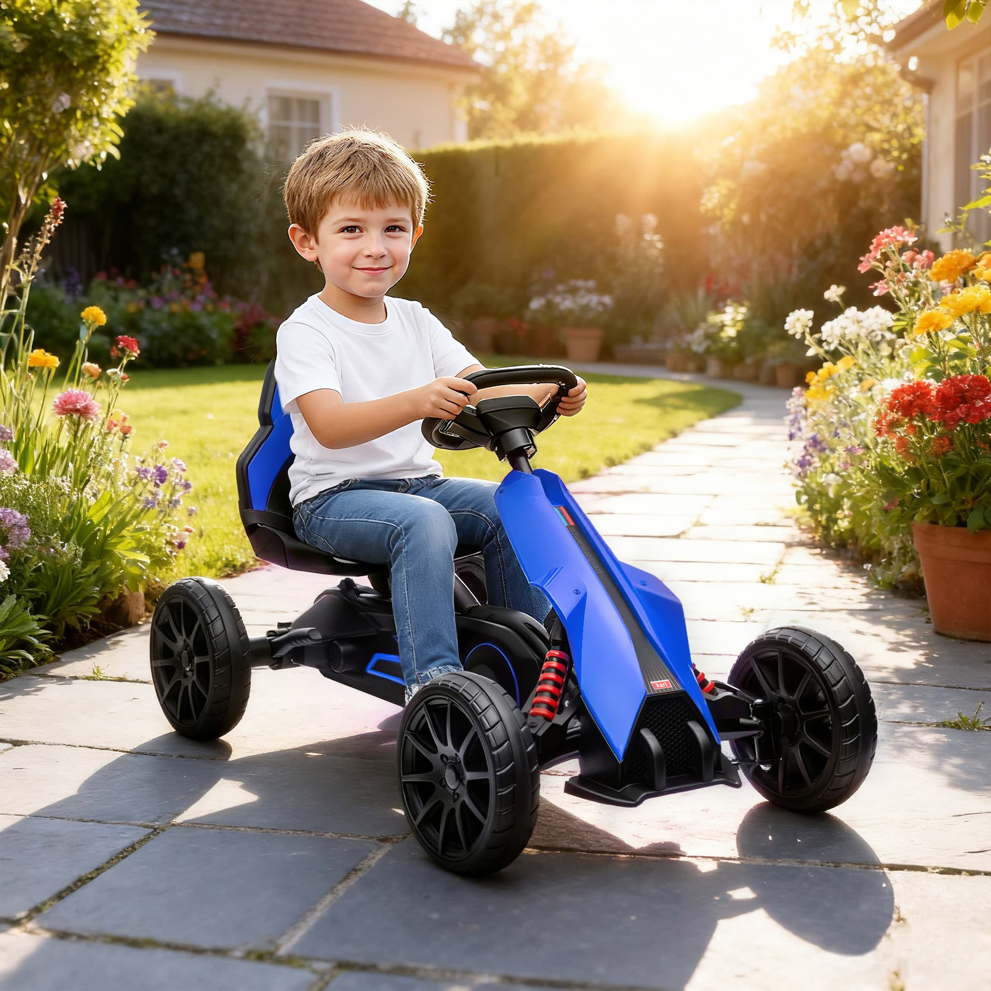 Kids Pedal Go Kart W/ Adjustable Seat image 2