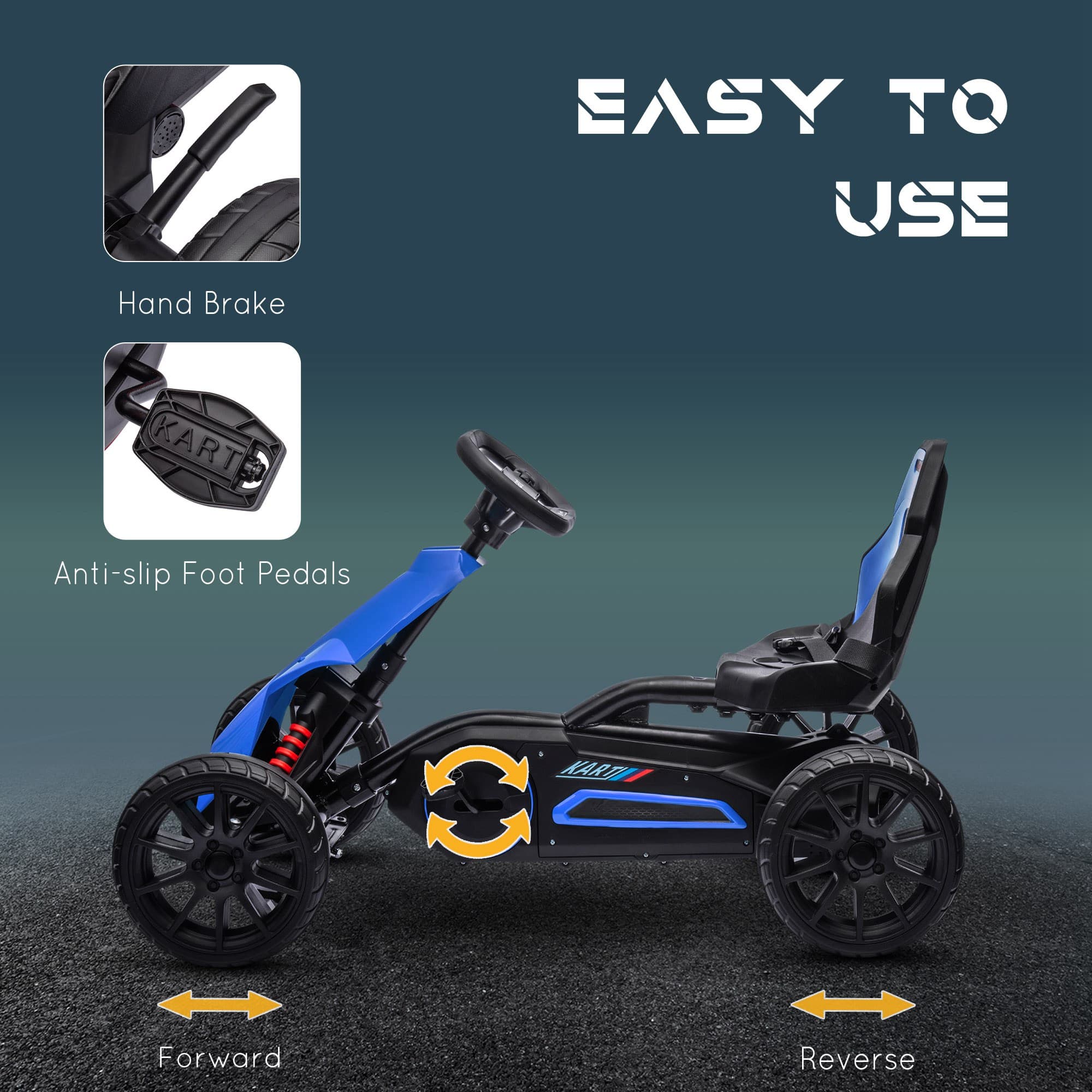 Kids Pedal Go Kart W/ Adjustable Seat image 5