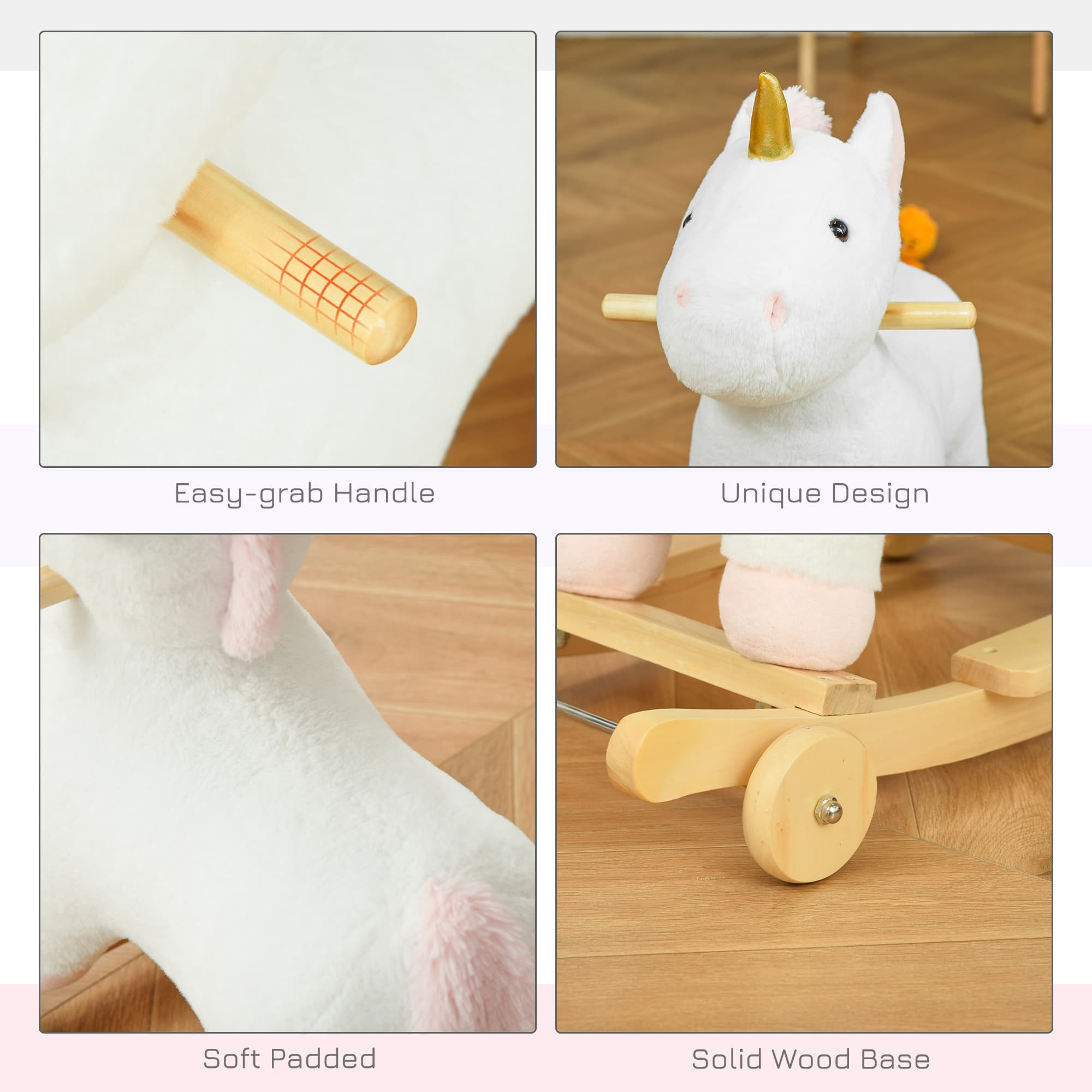 2 in 1 Kids Rocking Horse, Rolling image 7