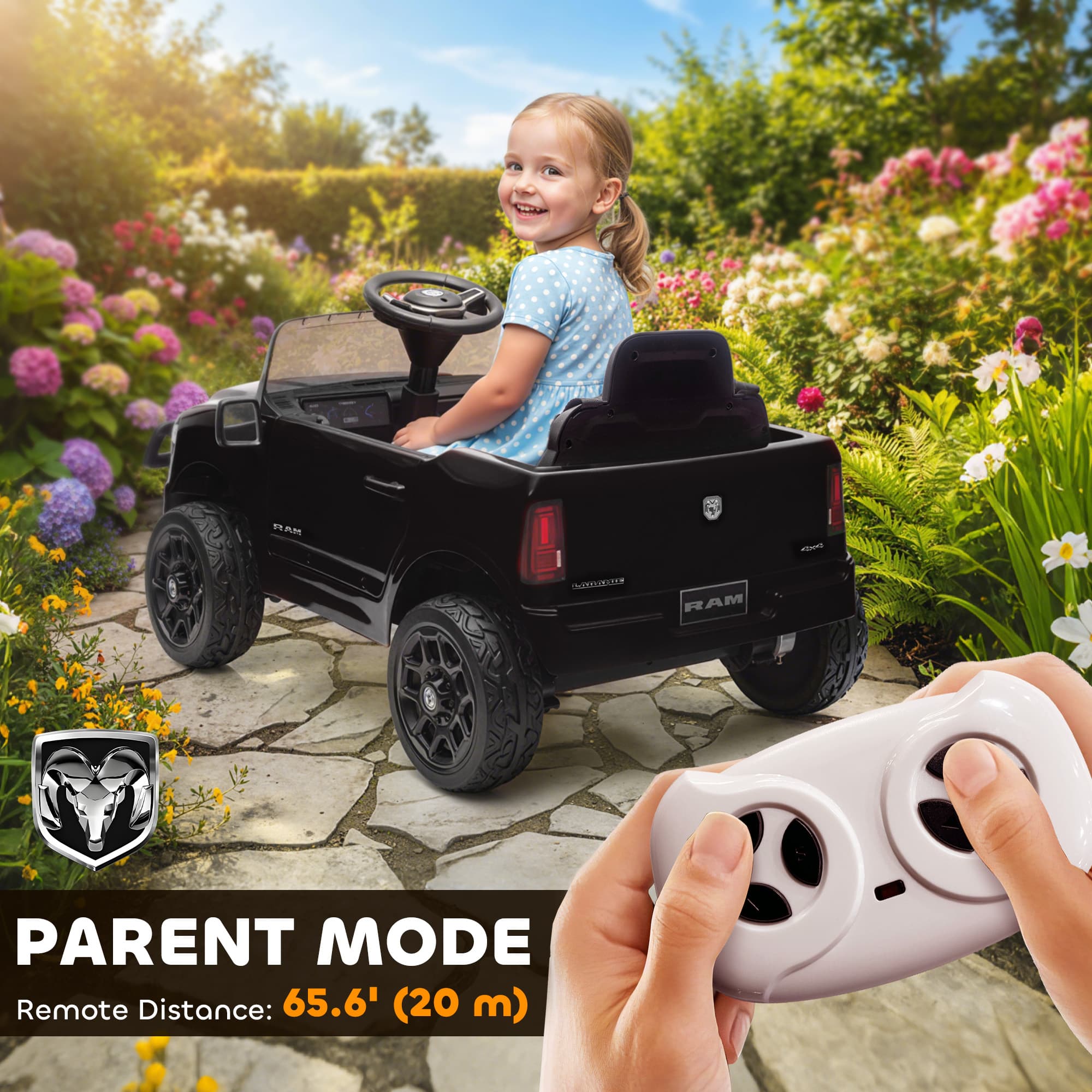 12V Kids Ride on Car, Licensed Dodge image 5