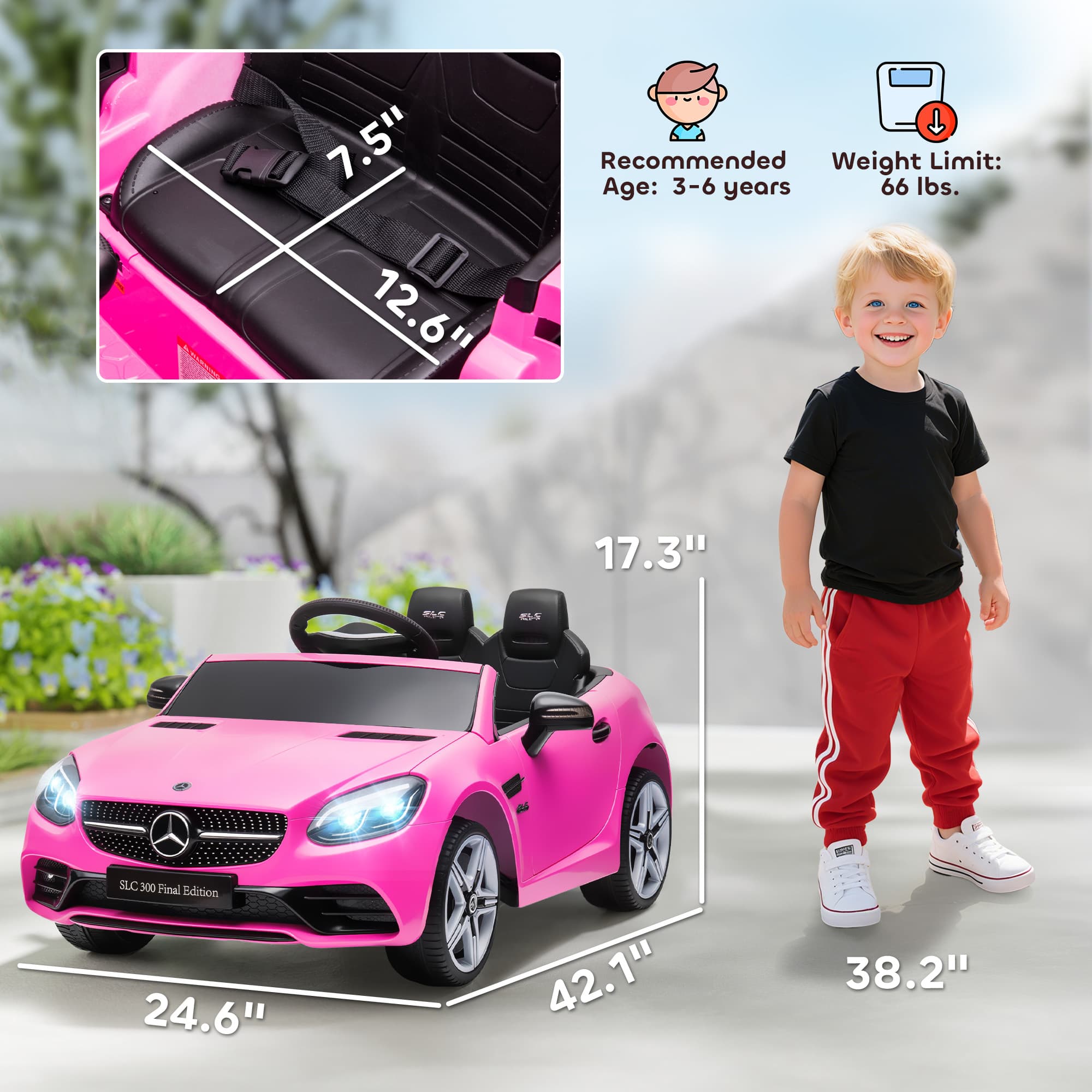 Mercedes SLC 300 Licensed Kids Electric Car image 3