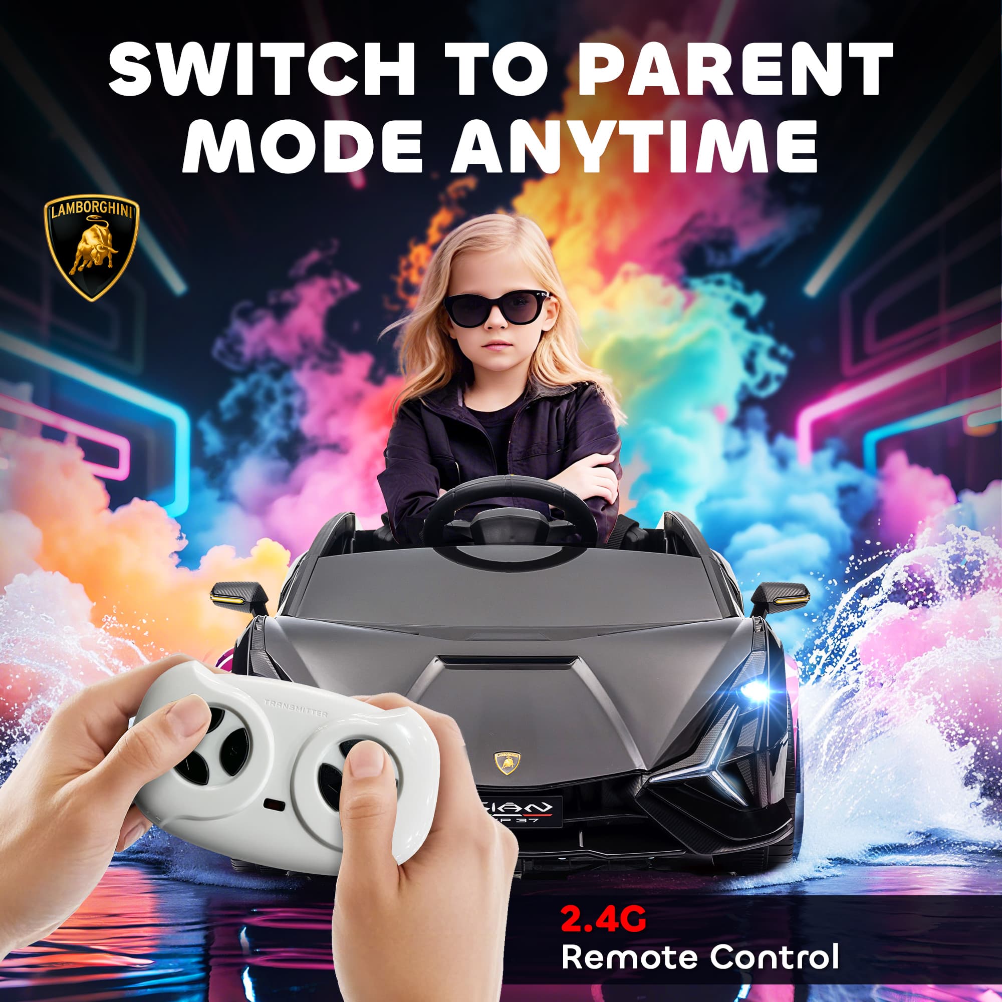 12V Lamborghini SIAN Licensed Electric Car for image 5