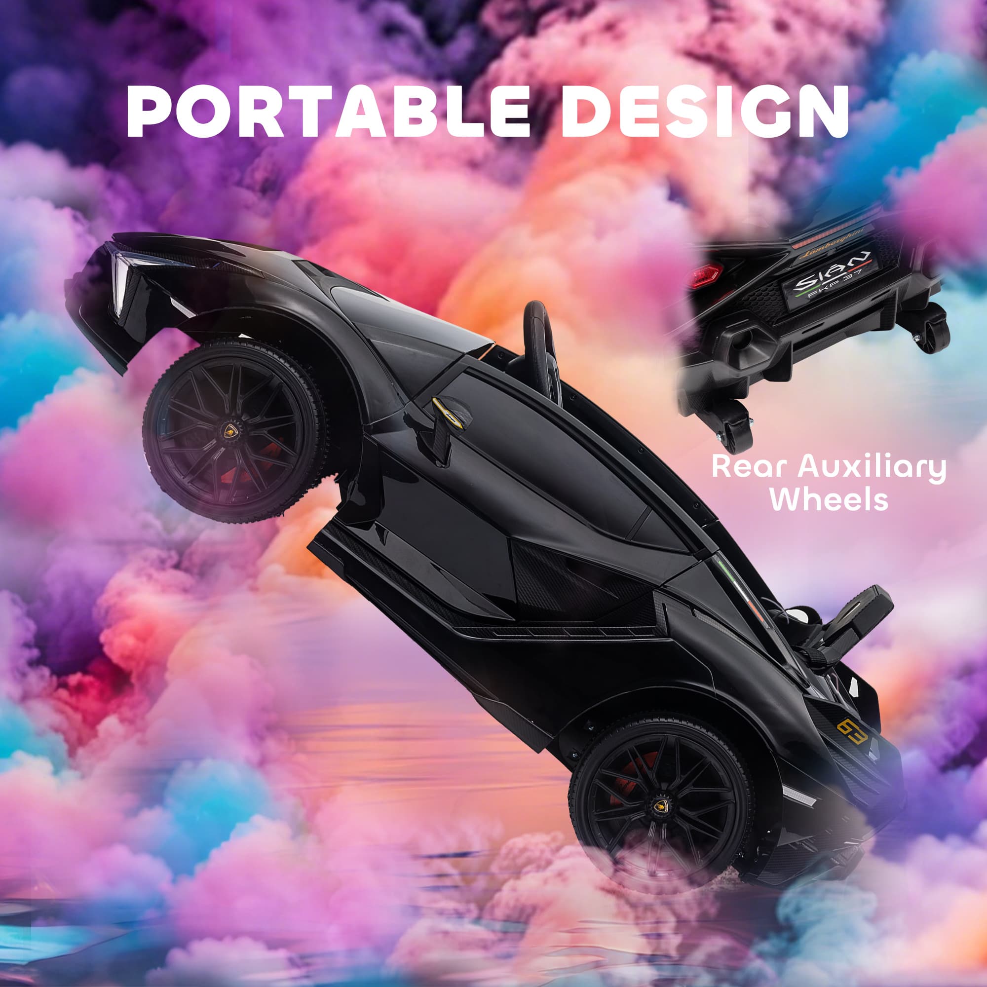 12V Lamborghini SIAN Licensed Electric Car for image 6