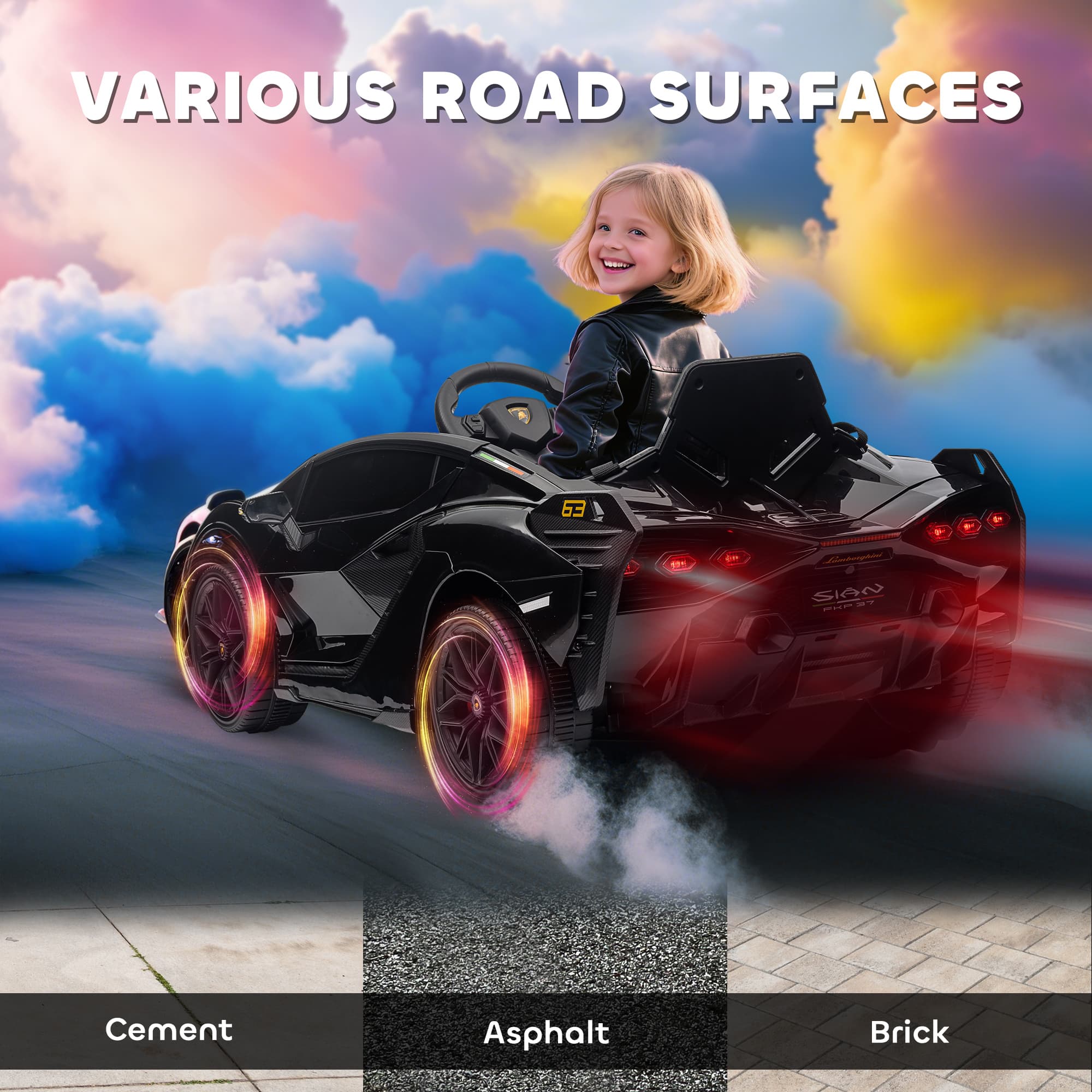 12V Lamborghini SIAN Licensed Electric Car for image 8