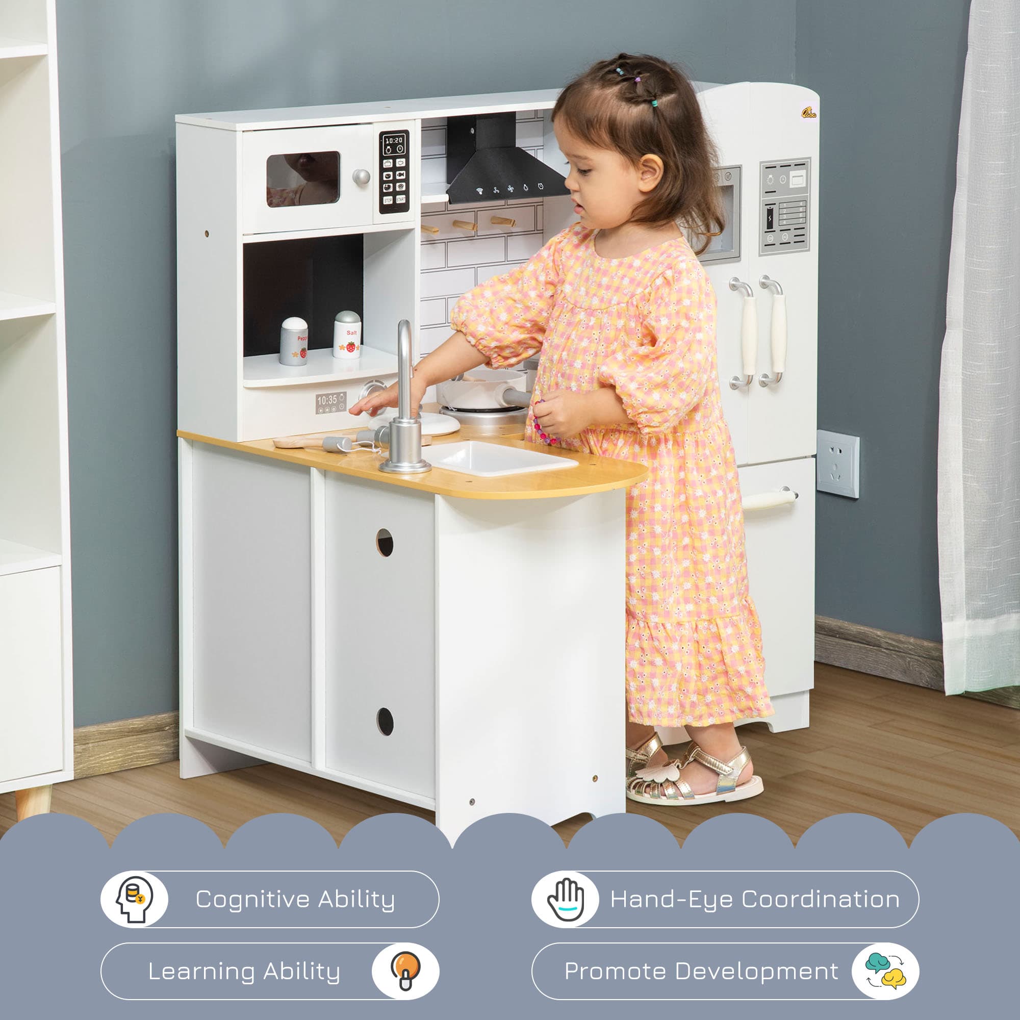 Large Play Kitchen with Full Set of image 4