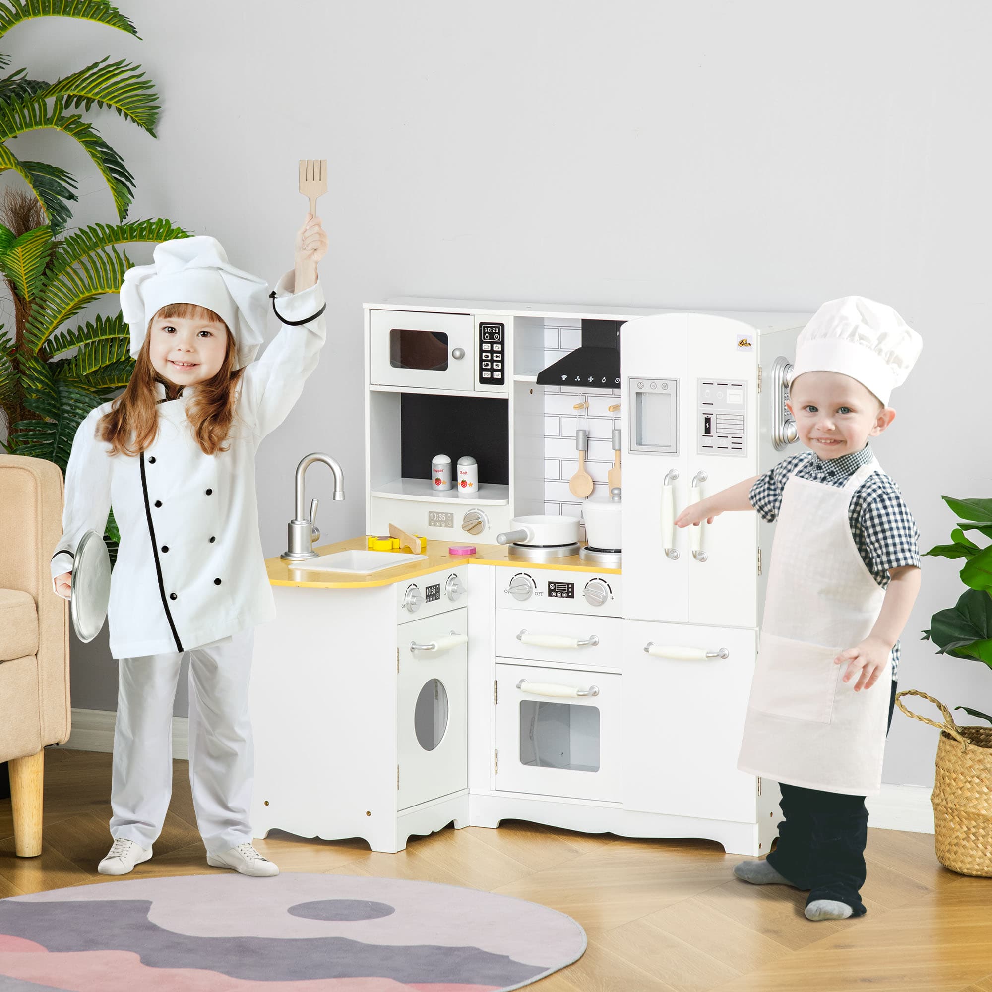 Large Play Kitchen with Full Set of image 8