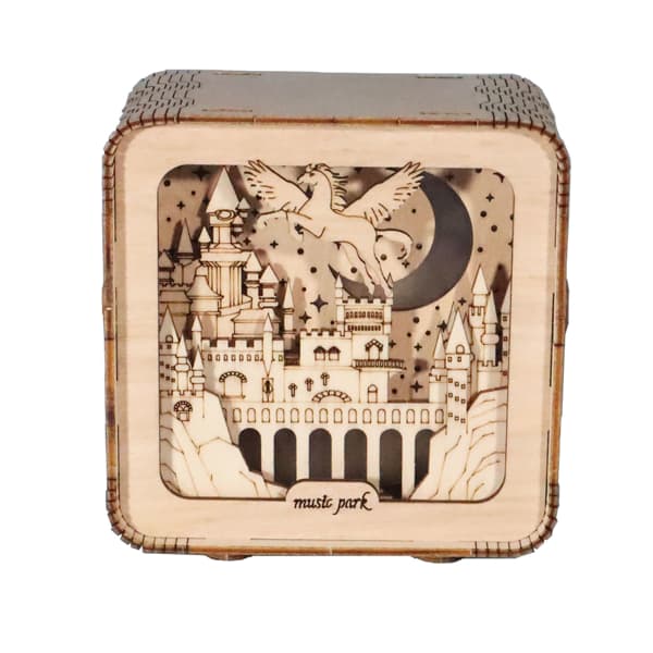 3D Wooden Puzzles Pegasus Castle Model Kits image 2