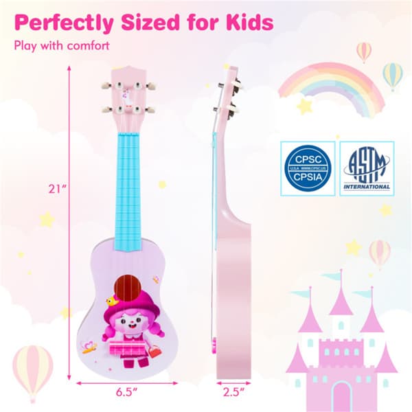 21 Kids Ukulele With Nylon Strings, BPA-Free image 5