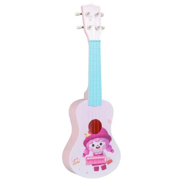 21-Inch Kids Ukulele with Nylon Strings – BPA-Free Mini Guitar for Beginners, Pink & Light Blue