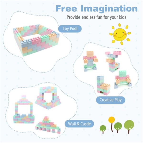 64 PCS Building Blocks Set For Toddlers image 4