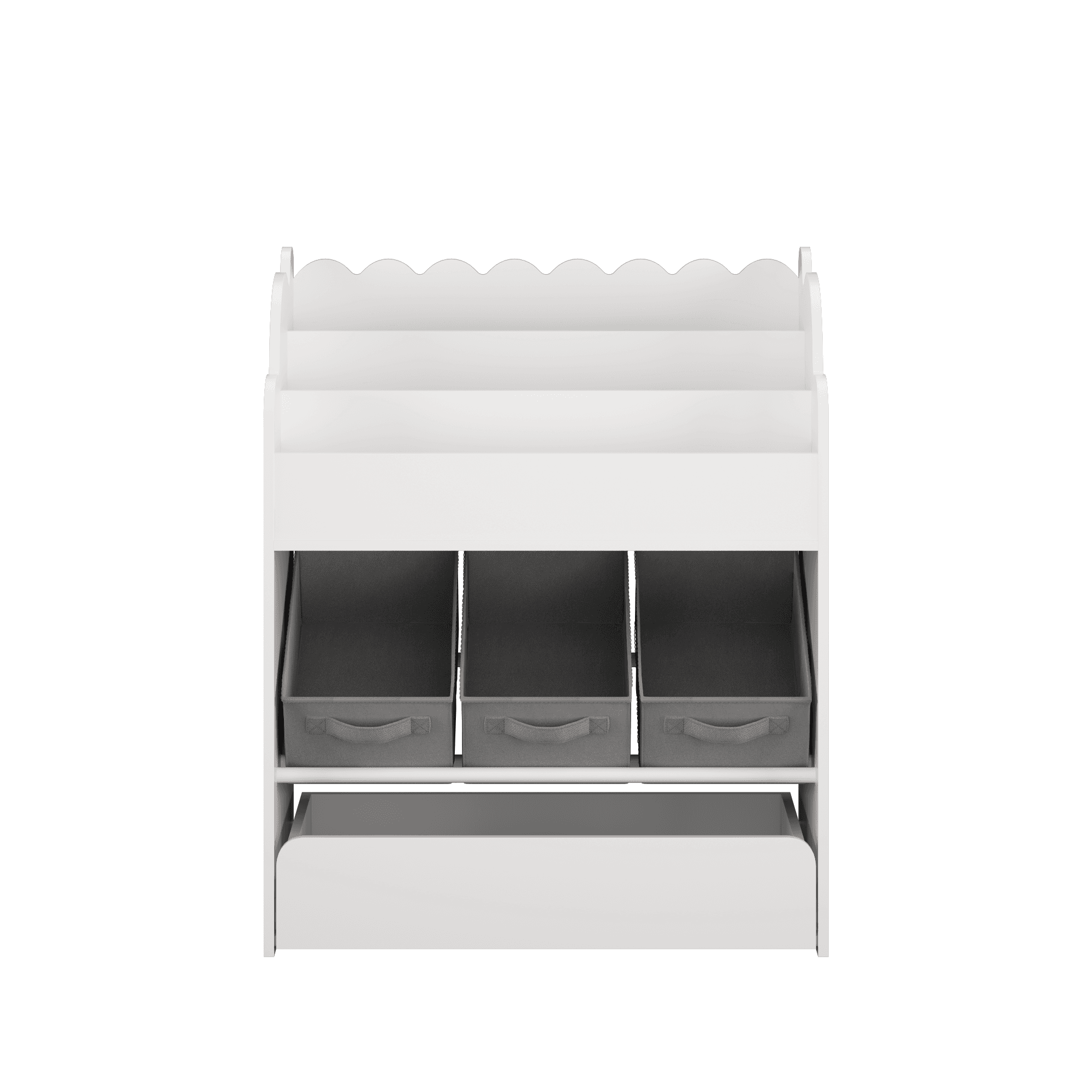 Kids Bookshelf With Storage Bins And Drawer image 2