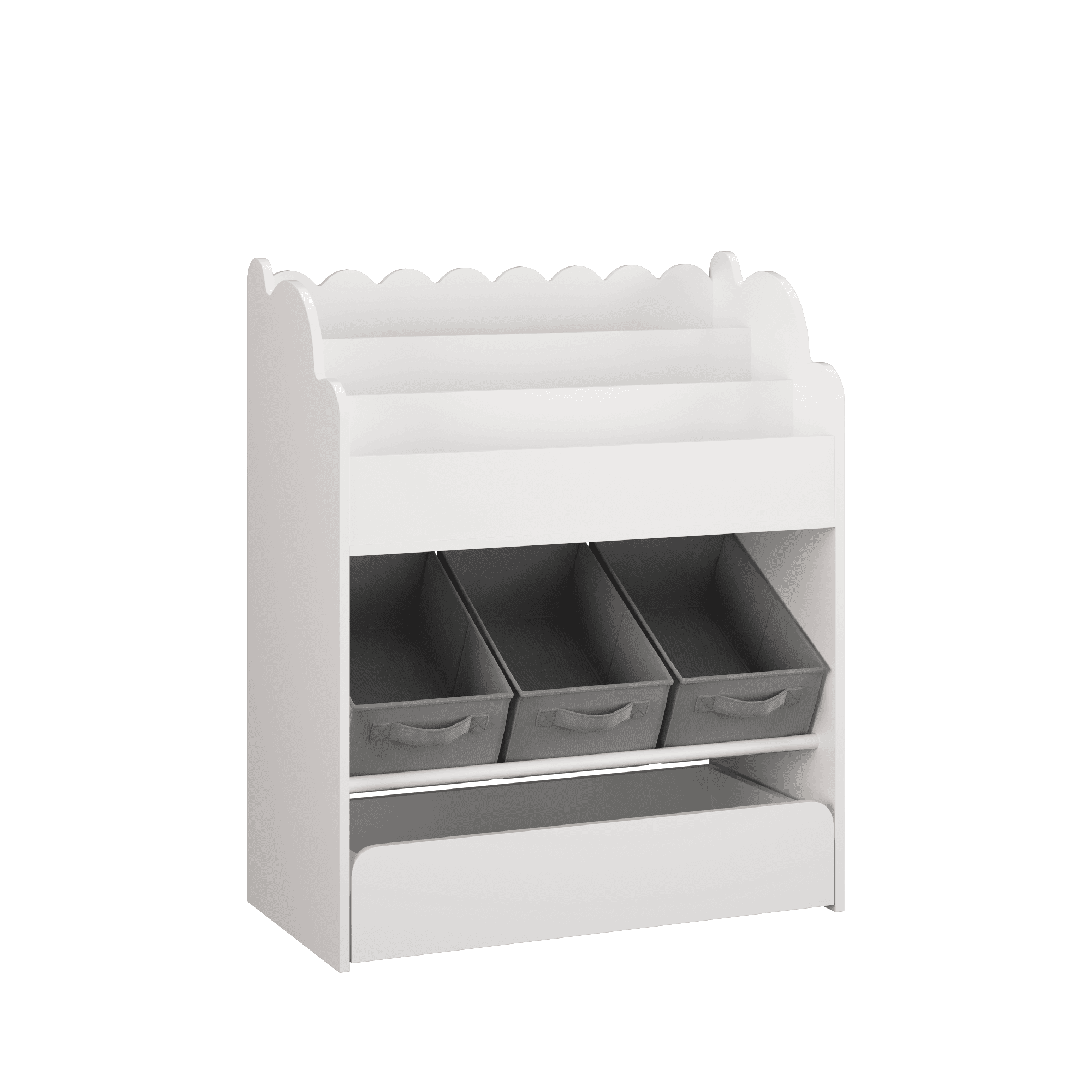 Kids Bookshelf With Storage Bins And Drawer image 10