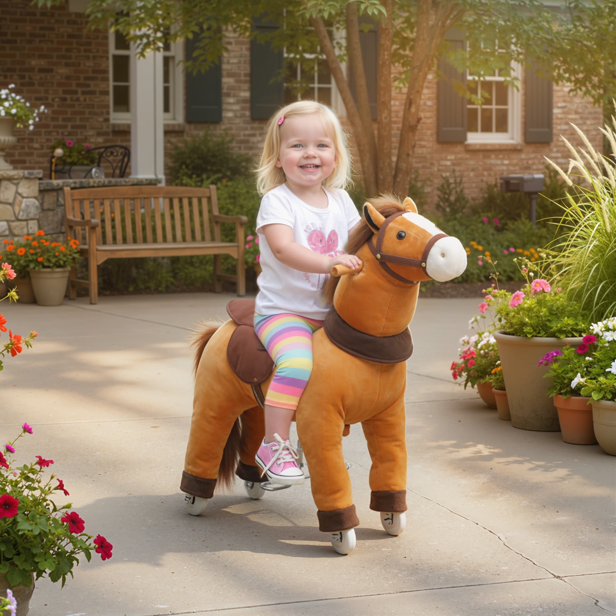 Ride on Horse, Plush Riding Pony for image 2