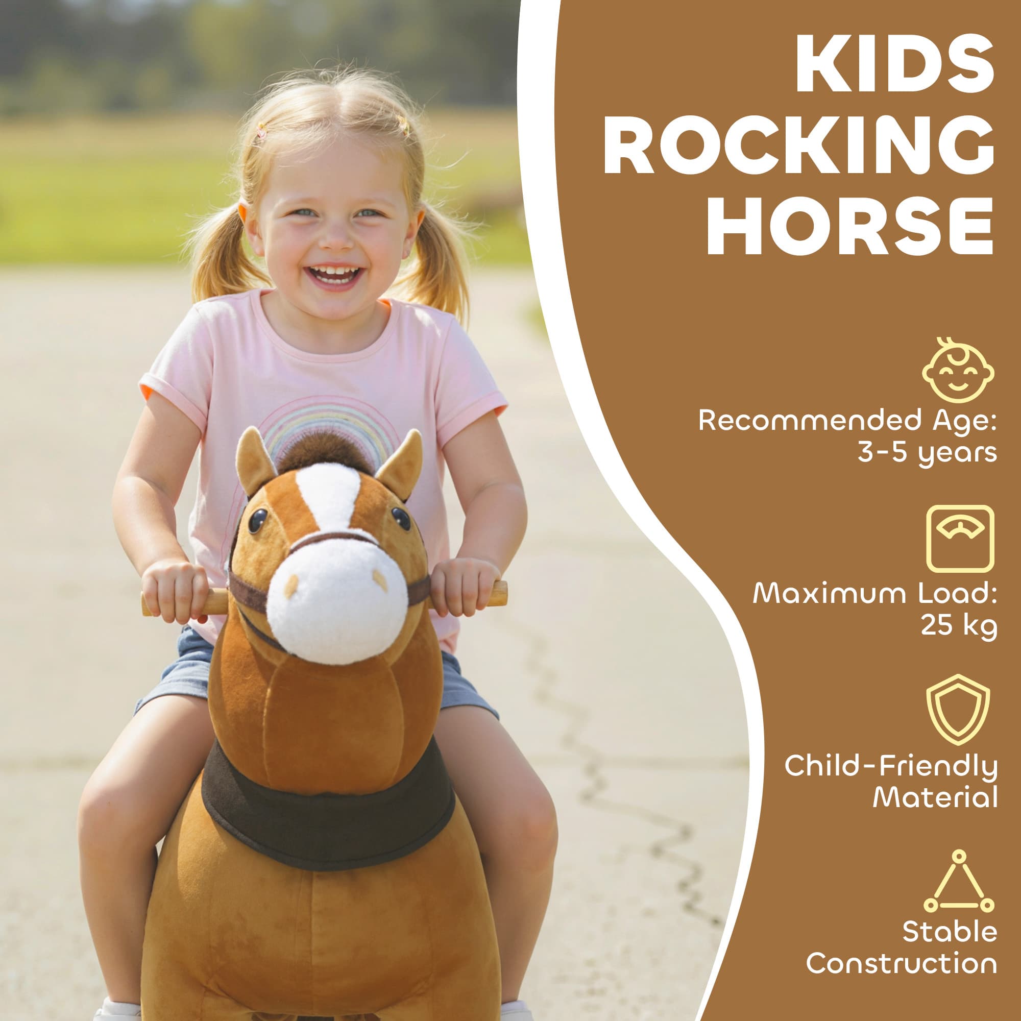 Ride on Horse, Plush Riding Pony for image 4