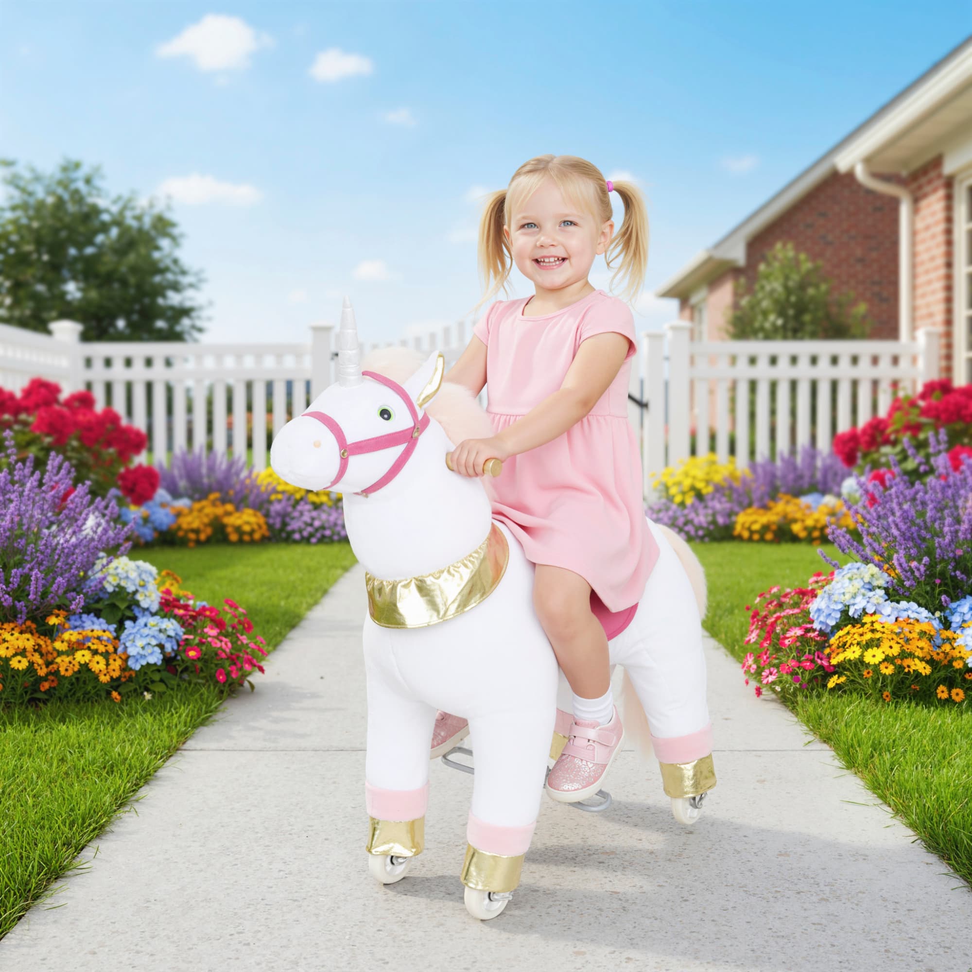 Ride on Unicorn Toy for Kids 3-5 image 2
