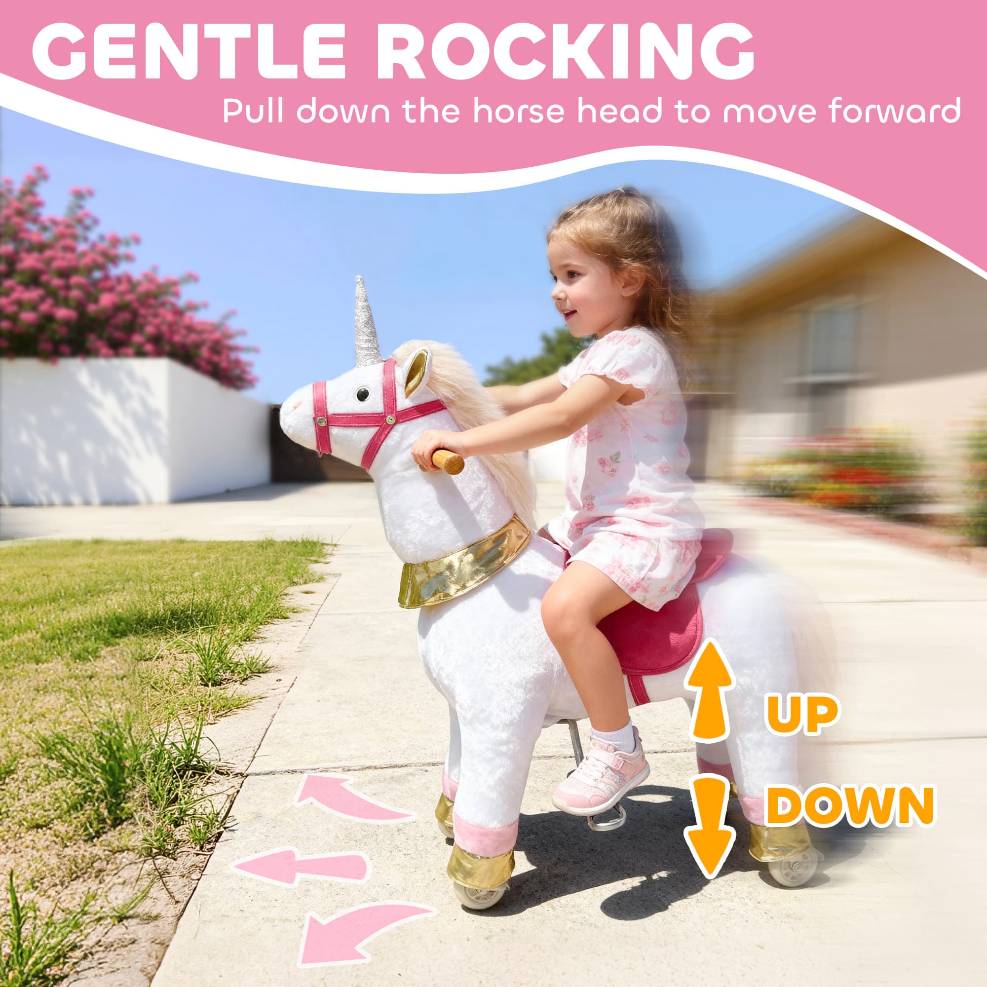 Ride on Unicorn Toy for Kids 3-5 image 5