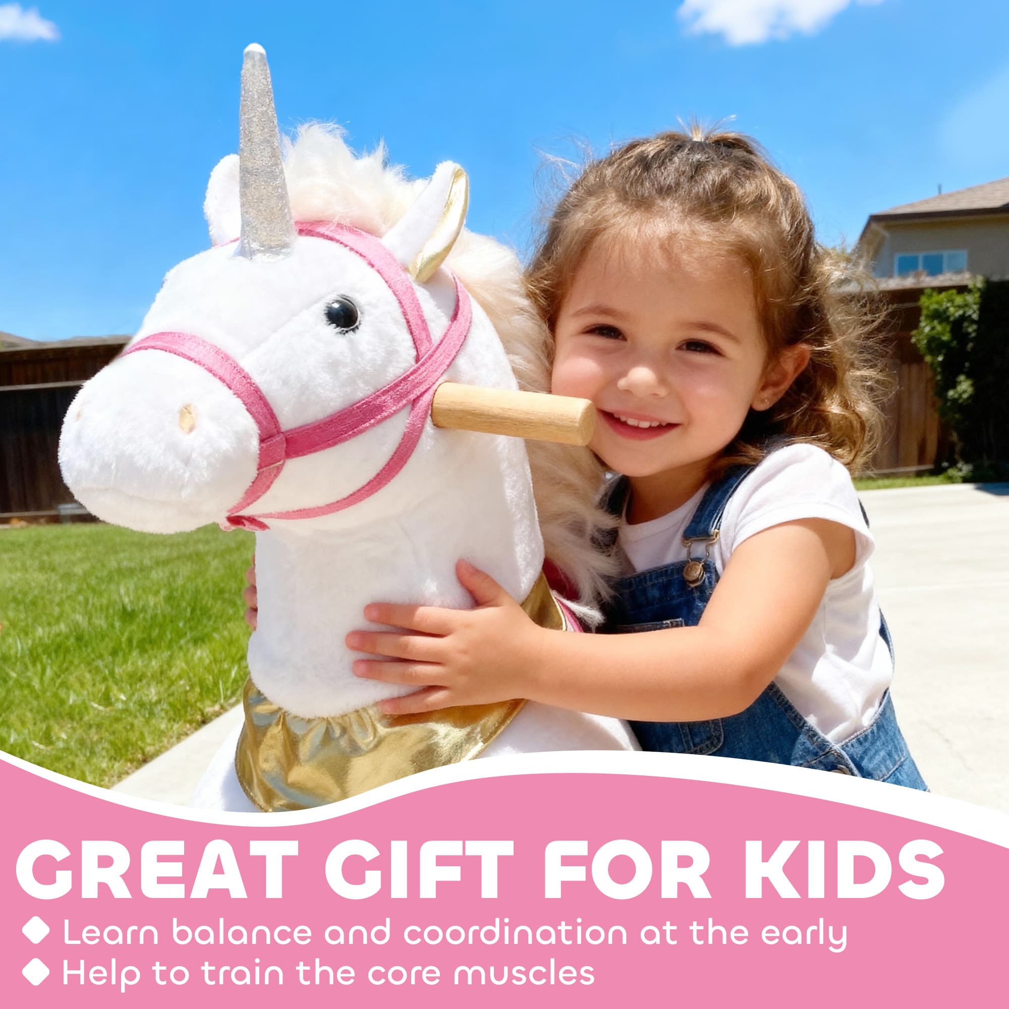 Ride on Unicorn Toy for Kids 3-5 image 7