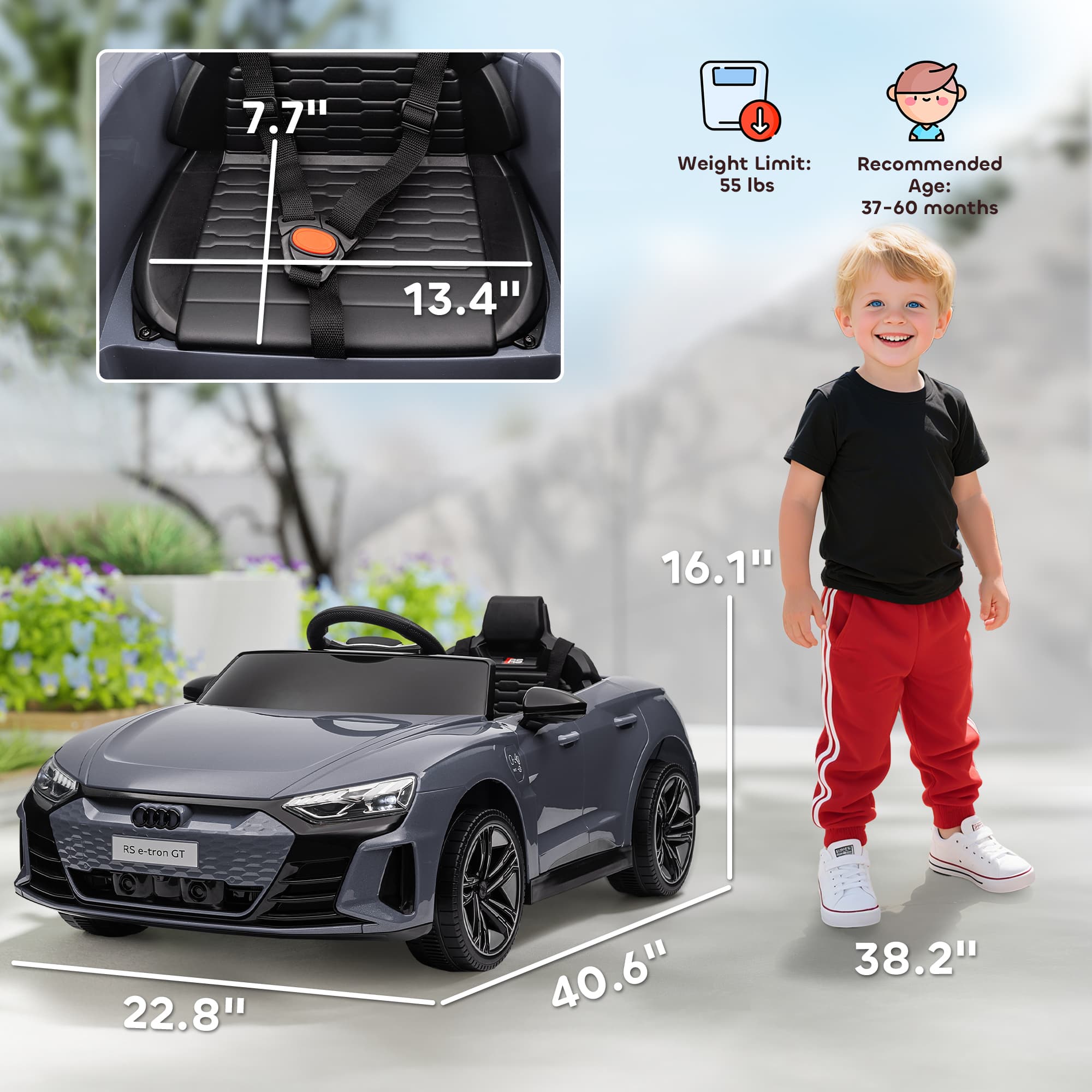 12V Licensed Audi RS E-tron GT Kids image 3