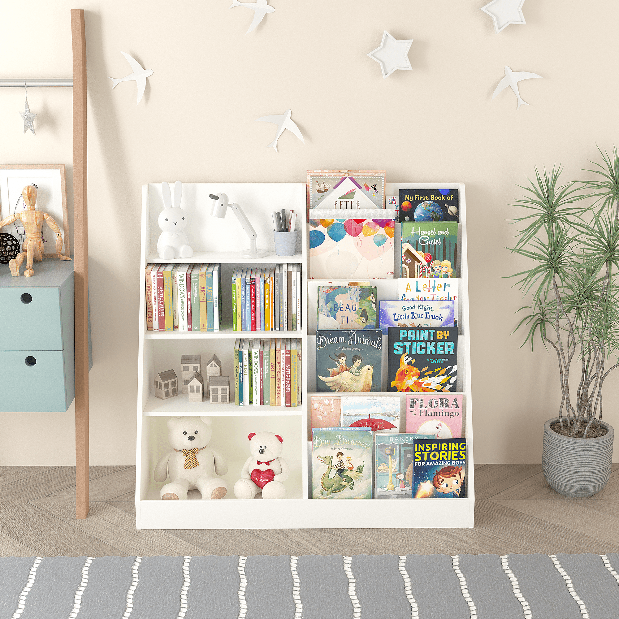 Kids Bookshelf And Toy Storage Organizer, Multifunctional image 6