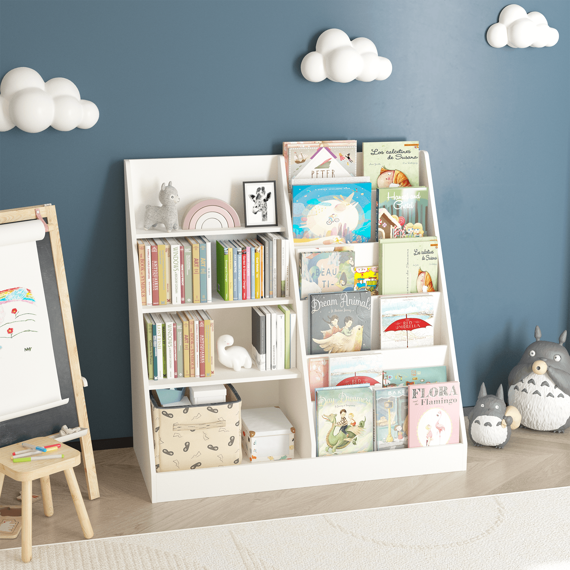 Kids Bookshelf And Toy Storage Organizer, Multifunctional image 8