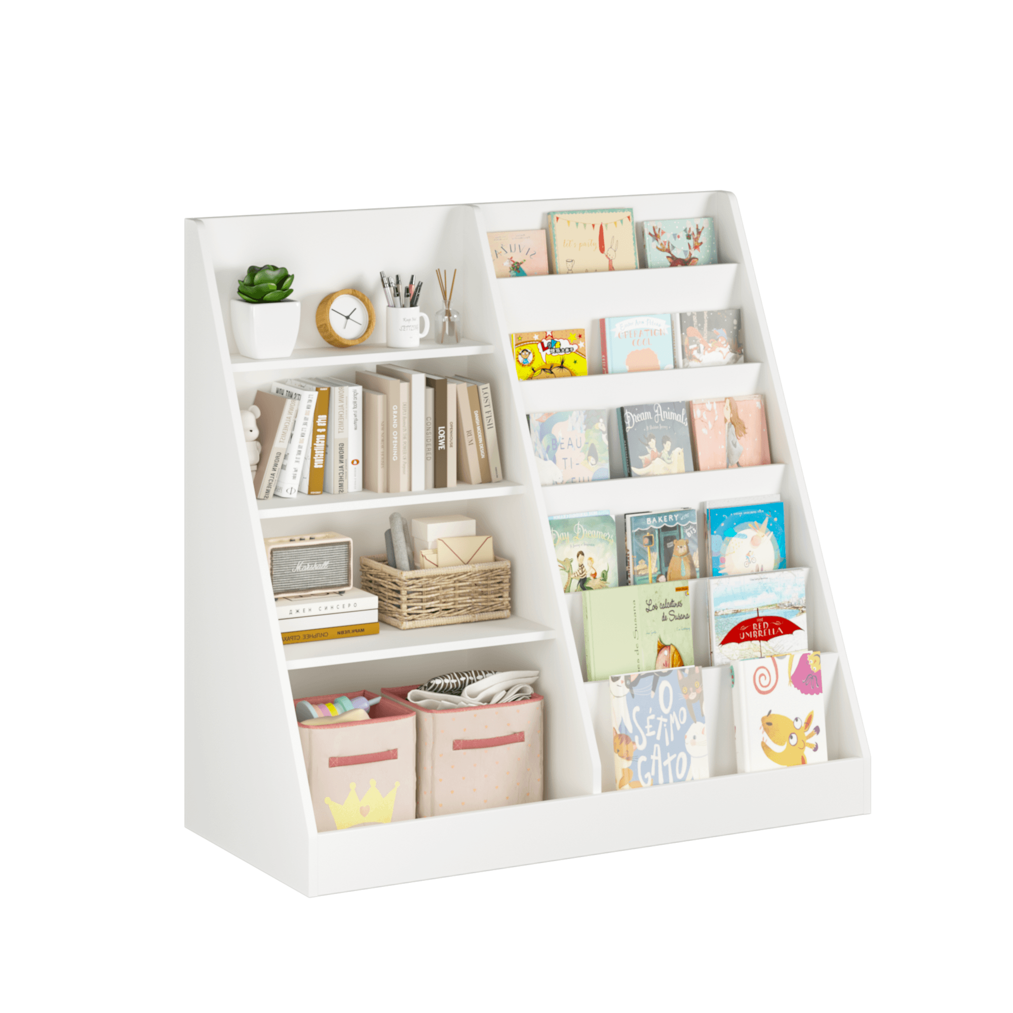 Kids Bookshelf And Toy Storage Organizer, Multifunctional image 16