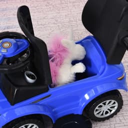 3 In 1 Push Cars for Toddlers Kid Ride on Push Car Stroller Sliding Car with Horn Music Light Function Secure Bar Ride on Toy for Boy Girl 18-36 Months, Blue thumbnail 2