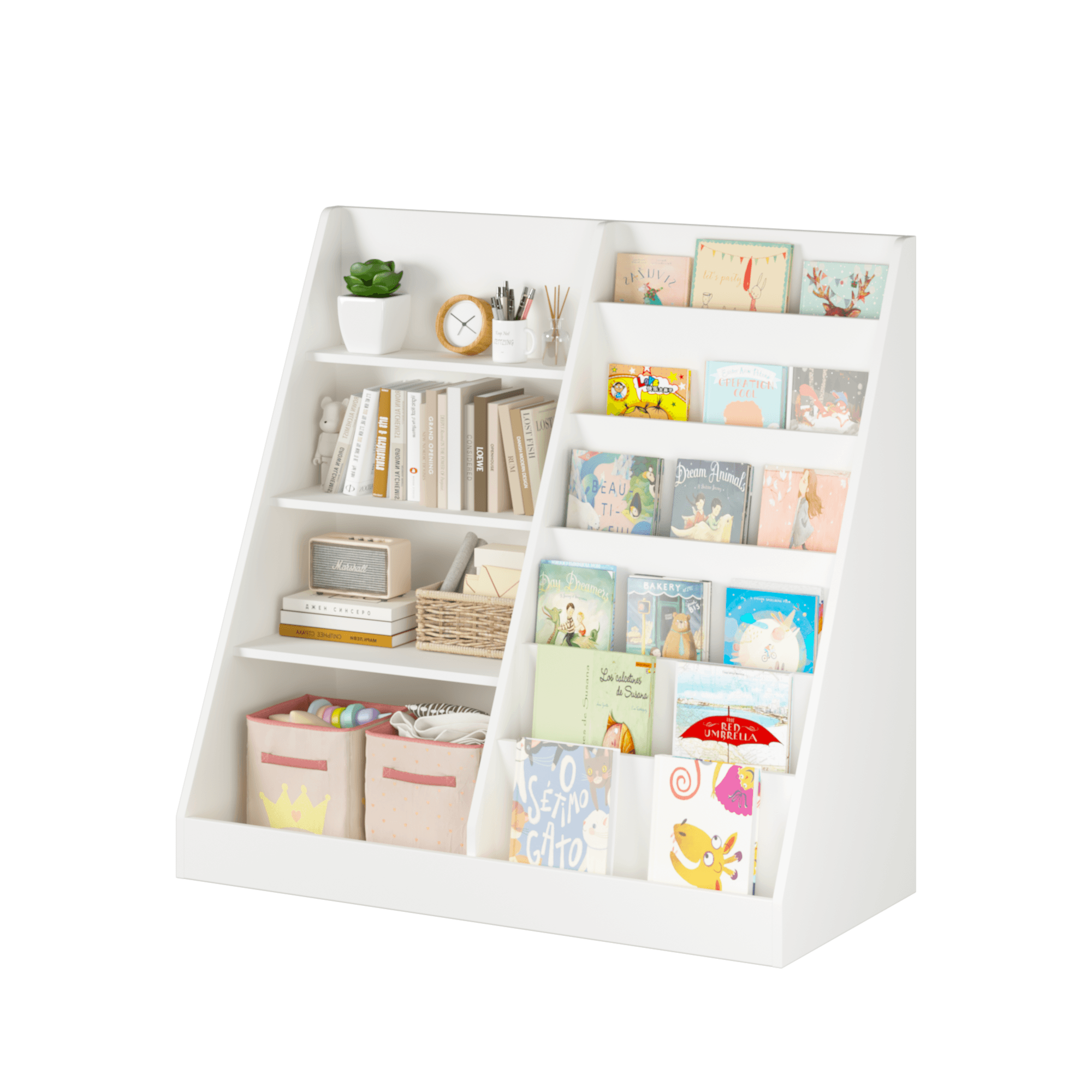 Kids Bookshelf And Toy Storage Organizer, Multifunctional image 18
