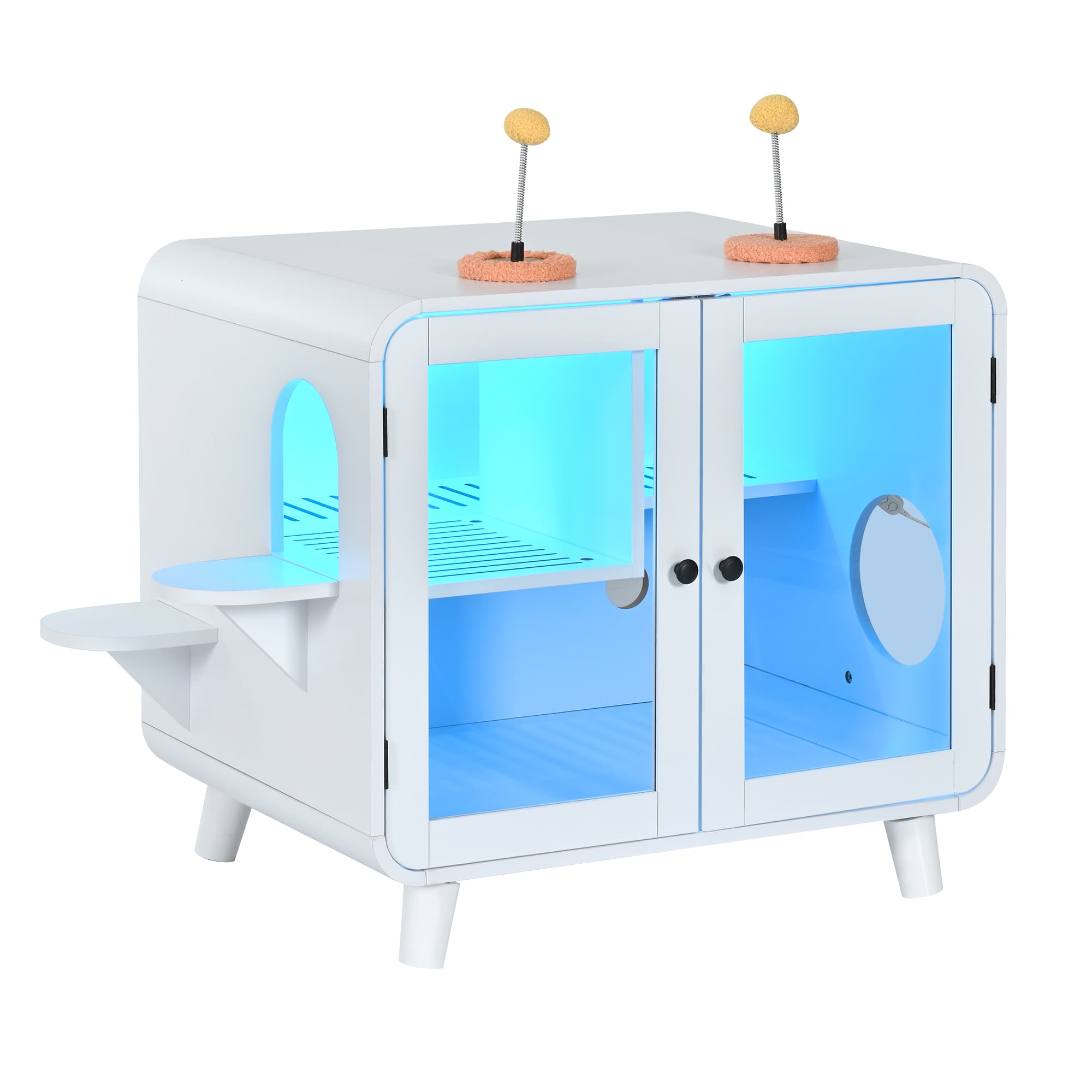 Cat Hidden Litter Box Enclosure With RGB image 9
