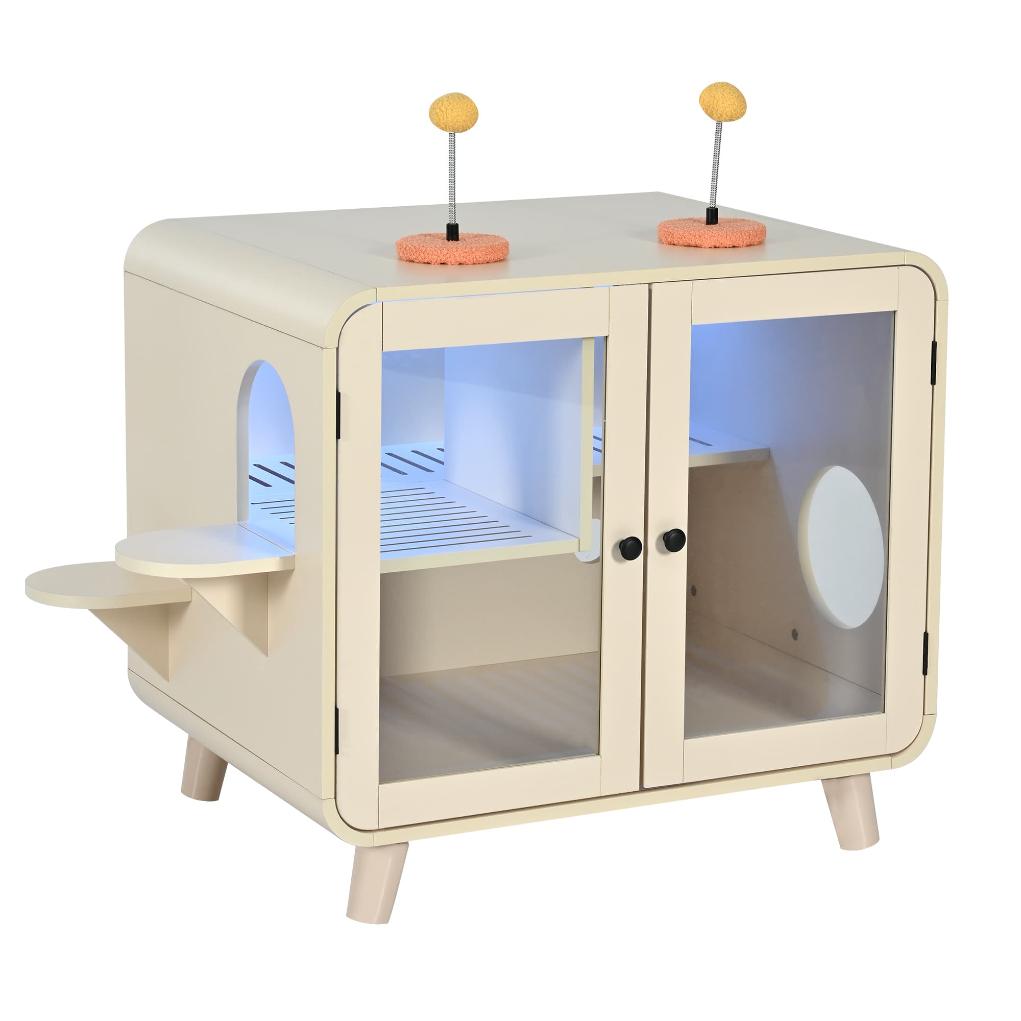 Cat Hidden Litter Box Enclosure With RGB image 9