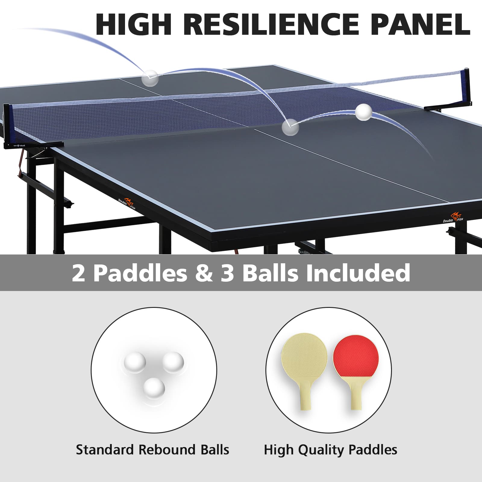 DOUBLE FISH 9 Ft MidSize Table Tennis image 4