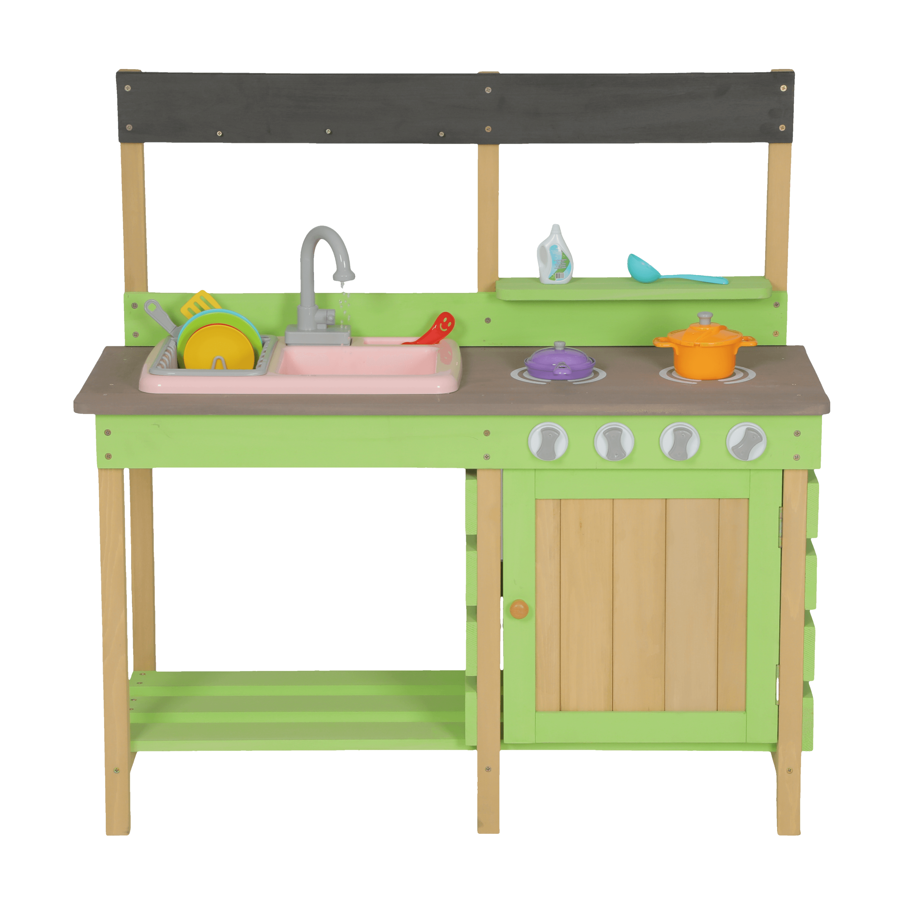 Kids Play Kitchen, Wood Mud Kitchen With image 4