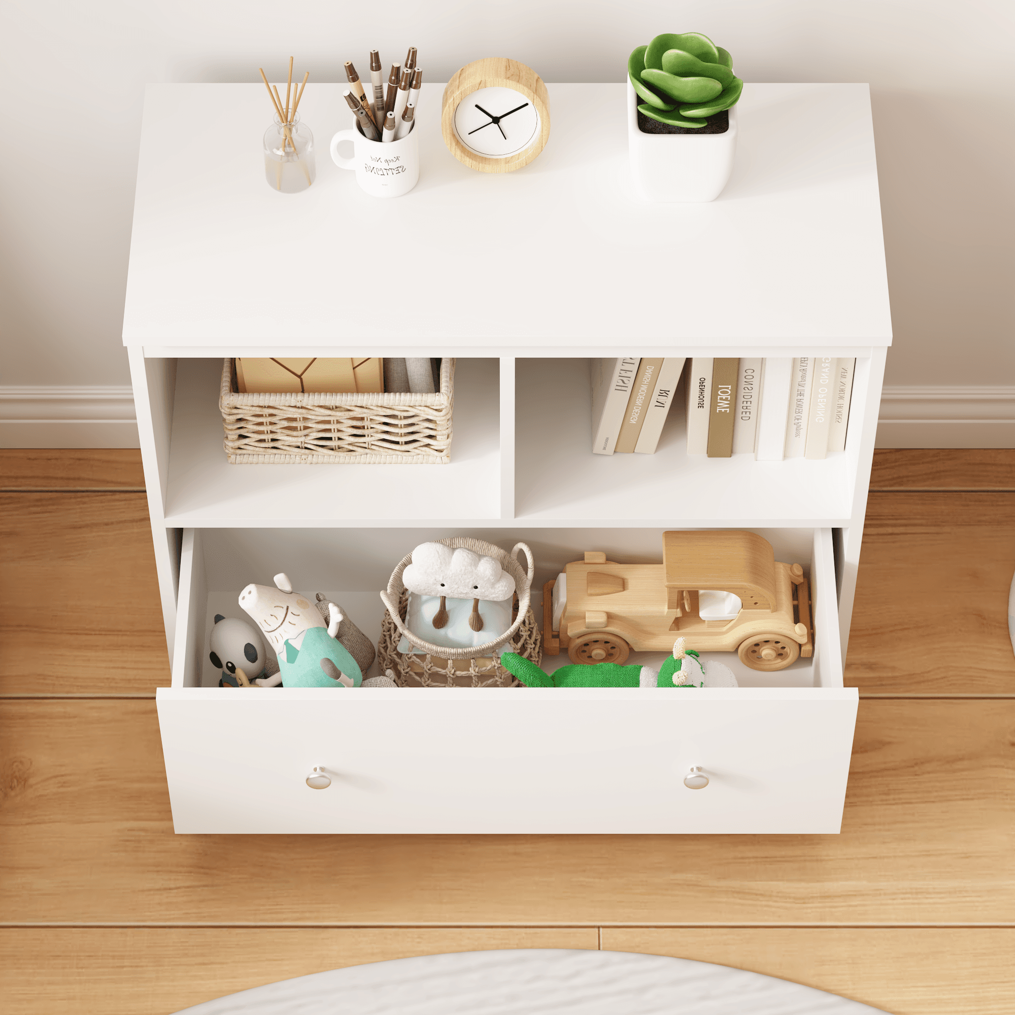 Kids Toy Storage Organizer With Large Drawer image 2