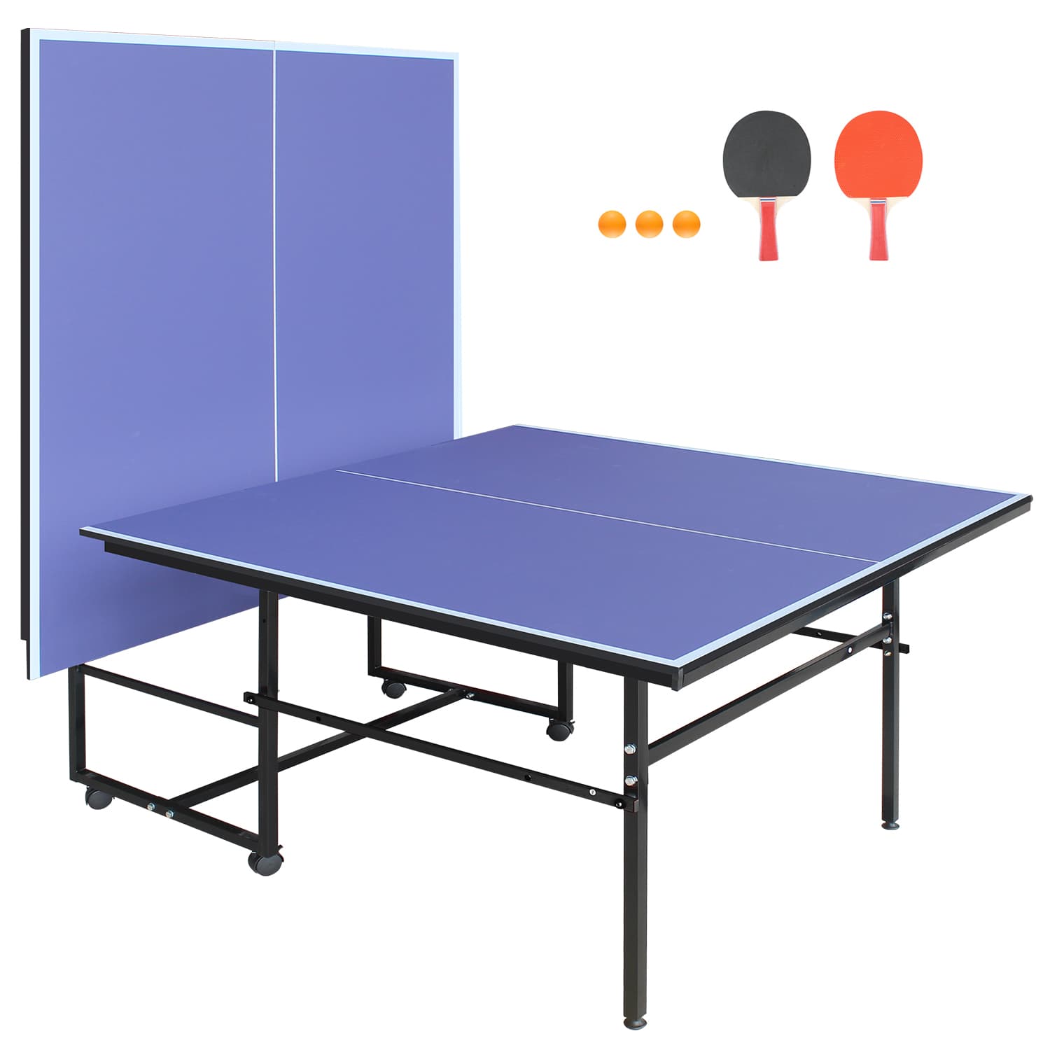 9x4.1ft Blue Mid-Size Table Tennis Table Foldable image 3