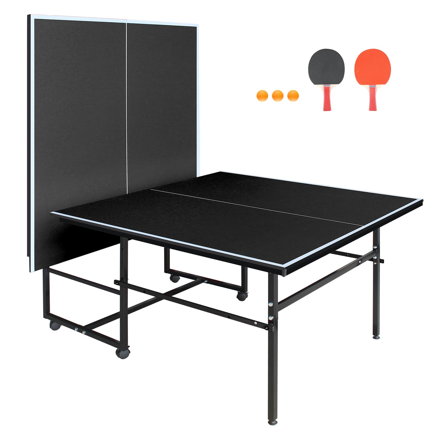 8.5x4. 3ft Black Mid-Size Table Tennis Table image 3