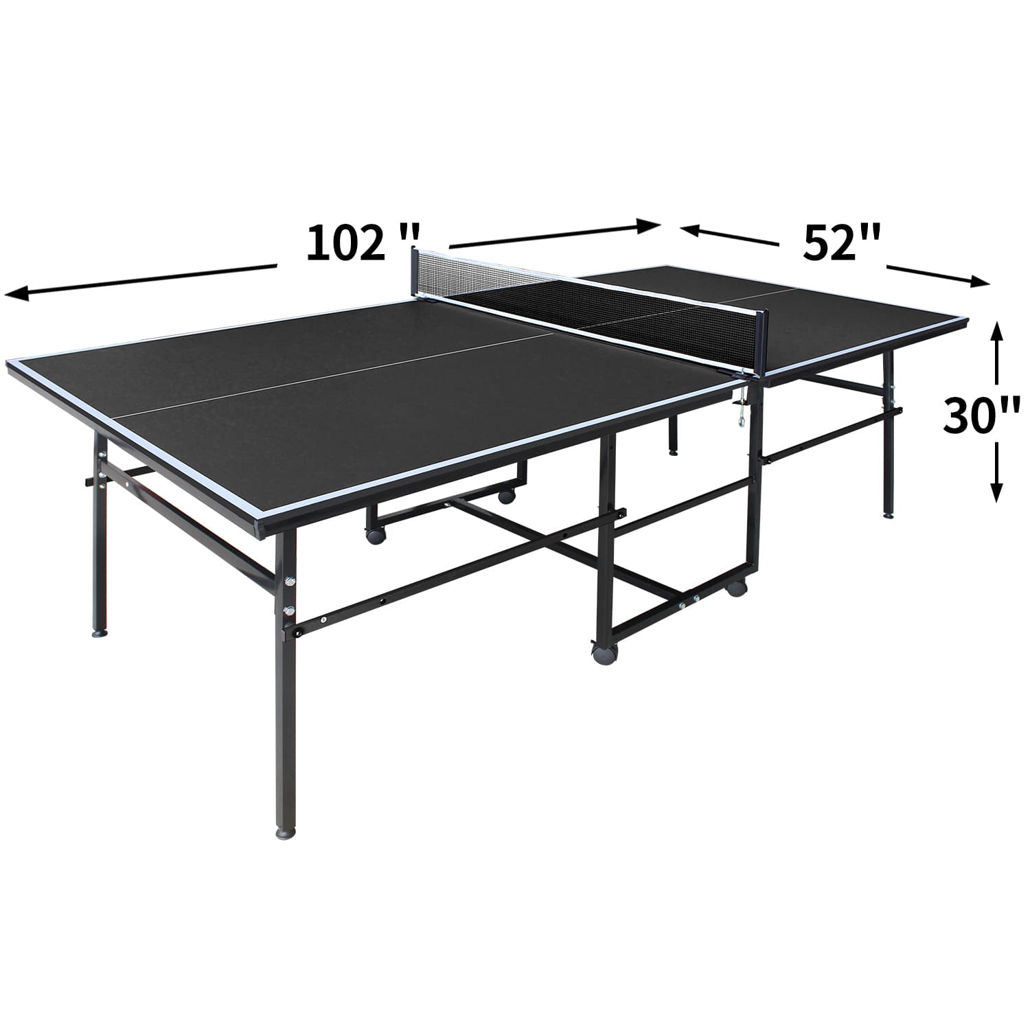 8.5x4. 3ft Black Mid-Size Table Tennis Table image 4