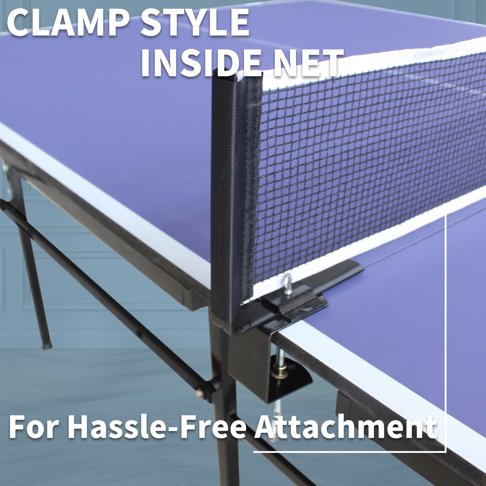 9x4.1ft Blue Mid-Size Table Tennis Table Foldable image 2
