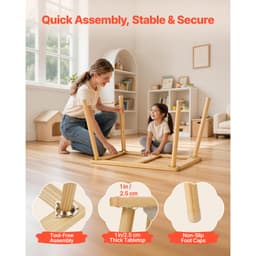 Sensory Table For Toddlers, Wooden Kids Activity Table With Reversible Double-Sided Board, Storage Bins, And Non-Slip Feet, For Boys And Girls Playing Sand And Water, Drawing, Studying, Dining thumbnail 2
