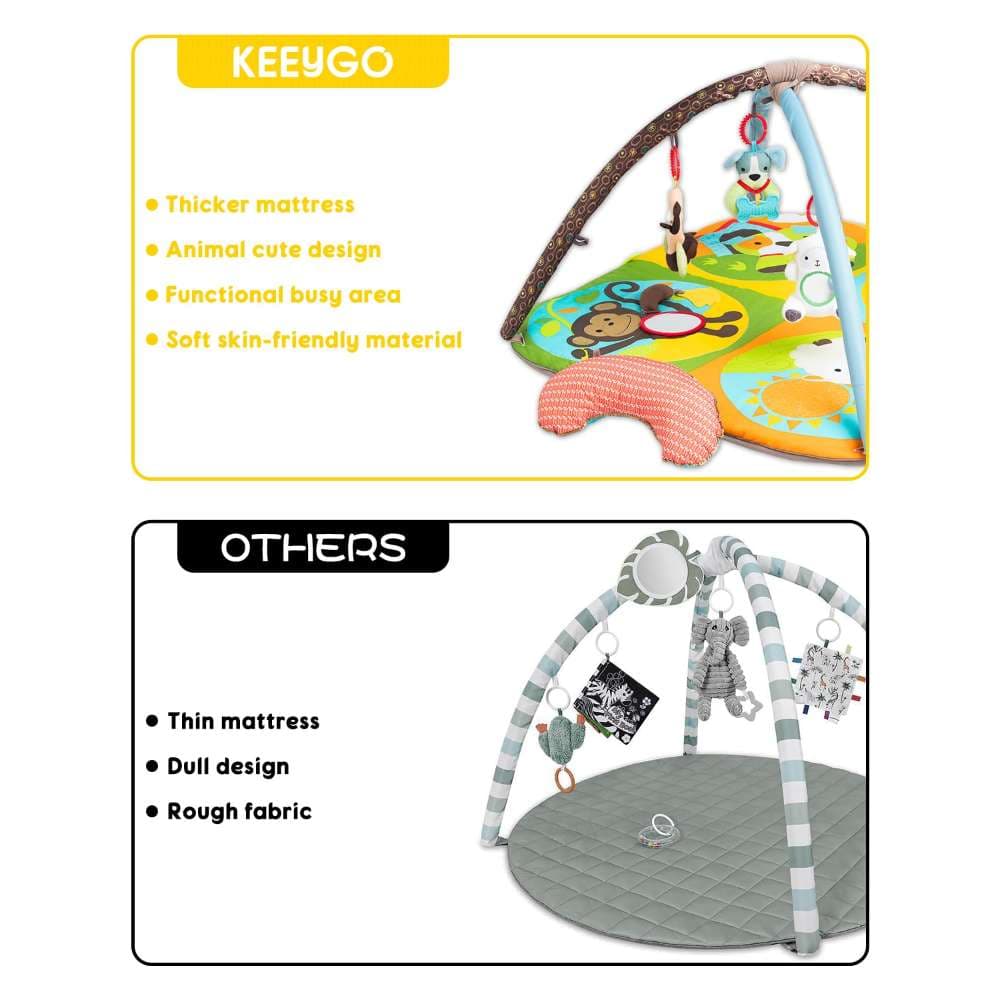 Keeygo Baby Play Mat Zoo Theme Sensory image 5
