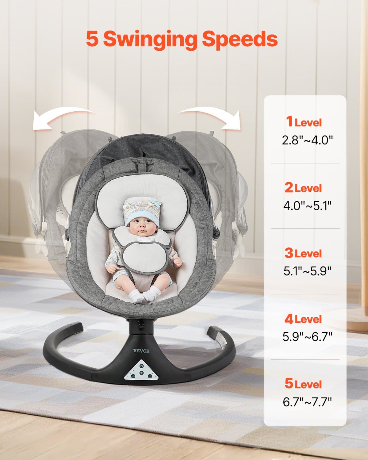 Baby Swing For Infants 5 Speeds 3 image 6